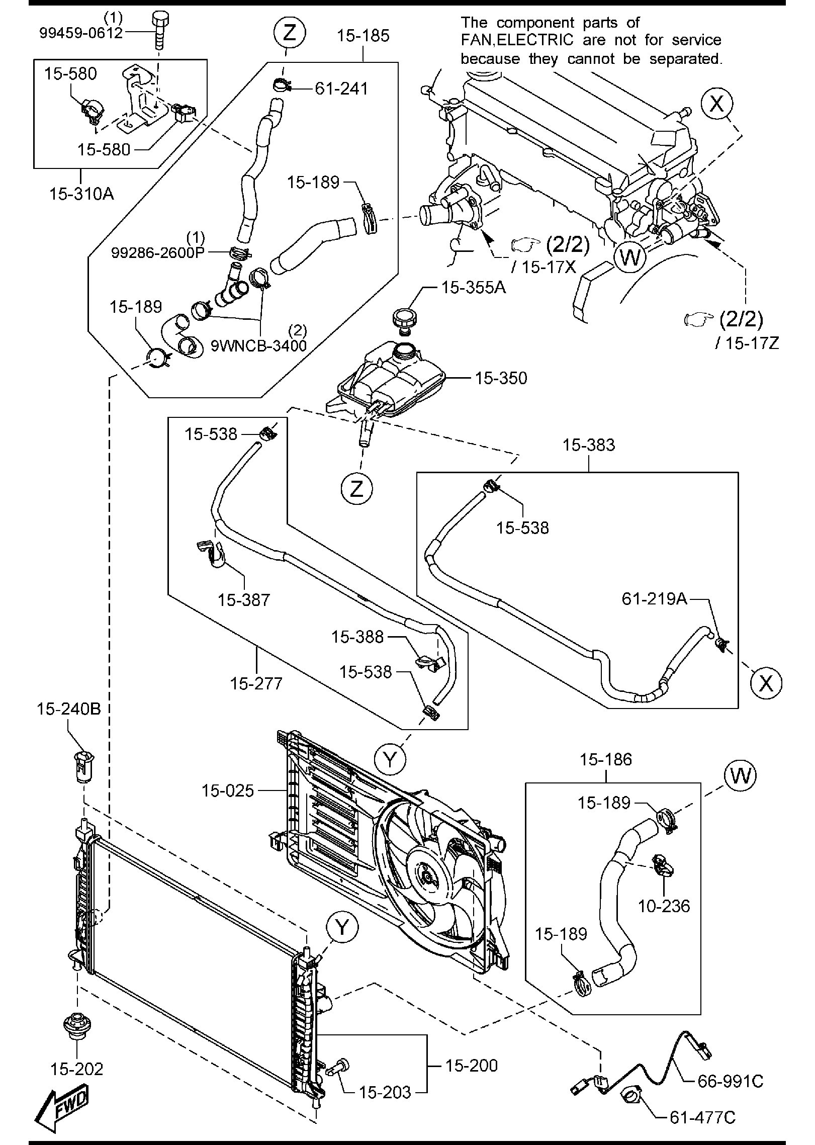 Diagram COOLING SYSTEM (2300CC) for your 2010 Mazda CX-7  Sport 