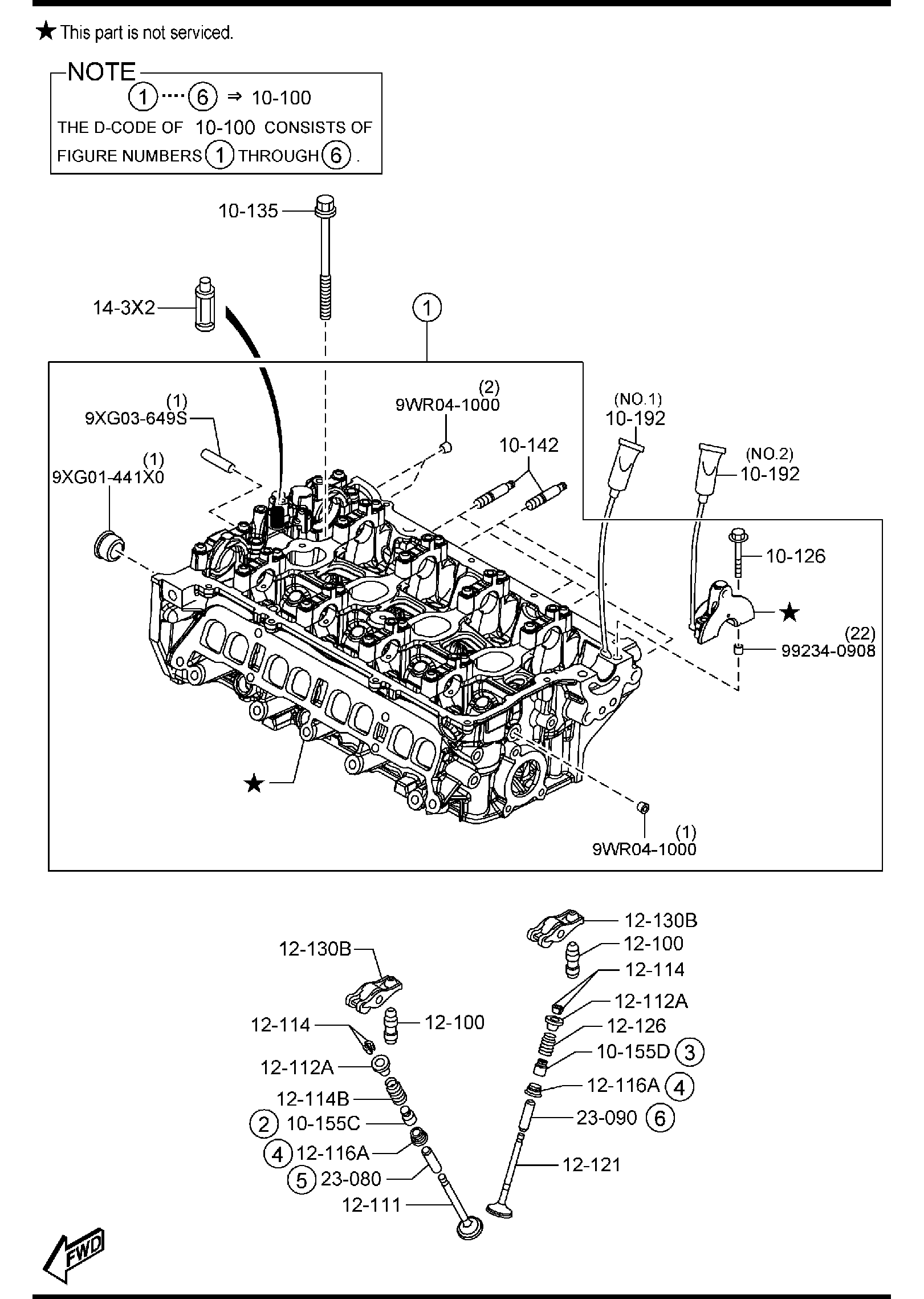 Diagram CYLINDER HEAD & COVER (2000CC)(6-SPEED) for your 2005 Mazda Tribute   