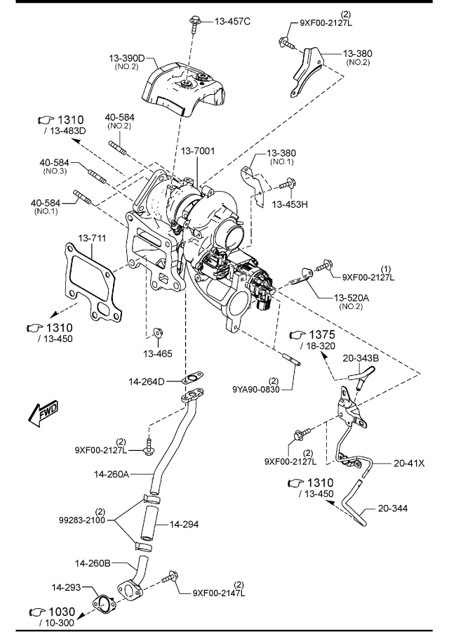 Diagram TURBO CHARGER (W/TURBO) for your 2021 Mazda CX-5  GT RESERVE 