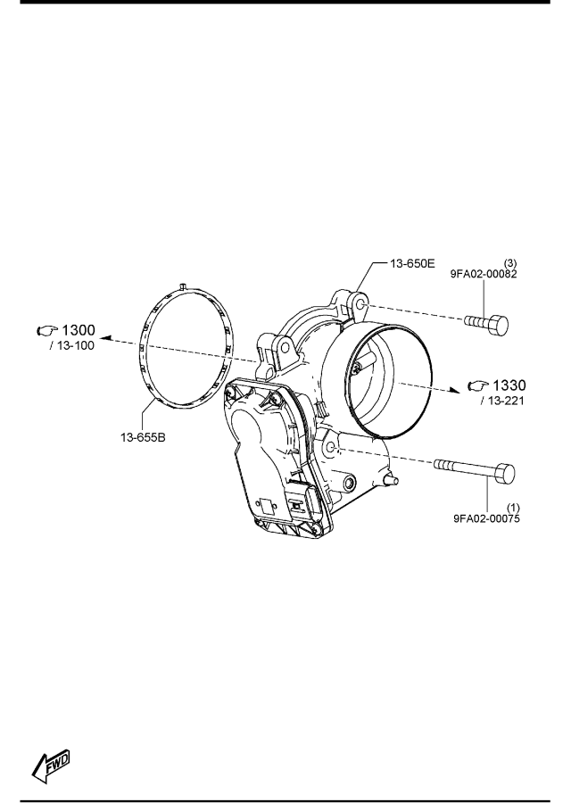 Diagram THROTTLE BODY (W/O TURBO) for your 2020 Mazda Mazda6   