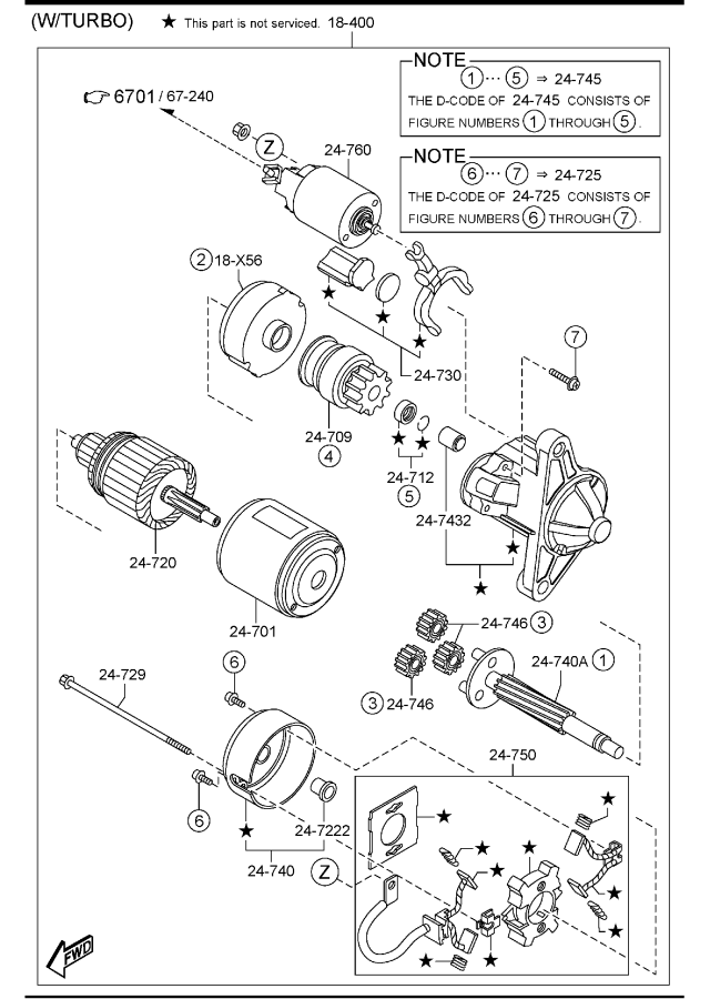 Diagram STARTER for your Mazda