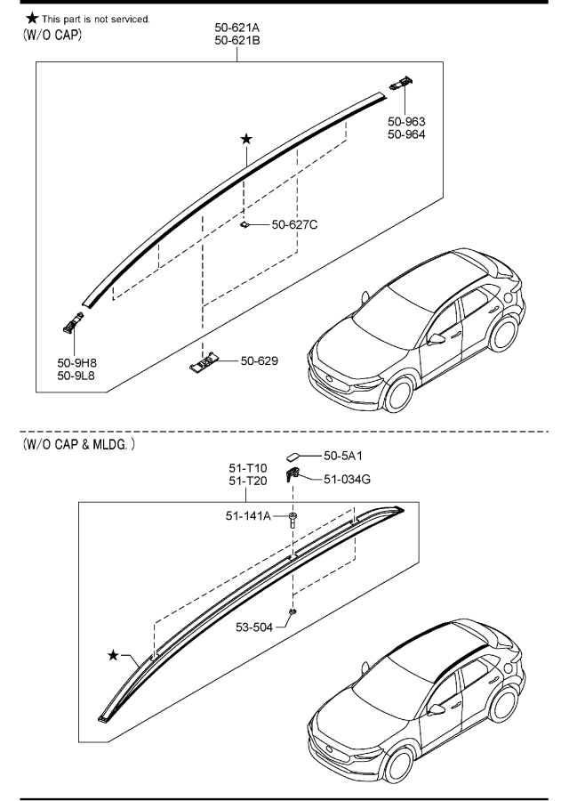 Diagram BODY MOULDINGS for your 2018 Mazda CX-5   