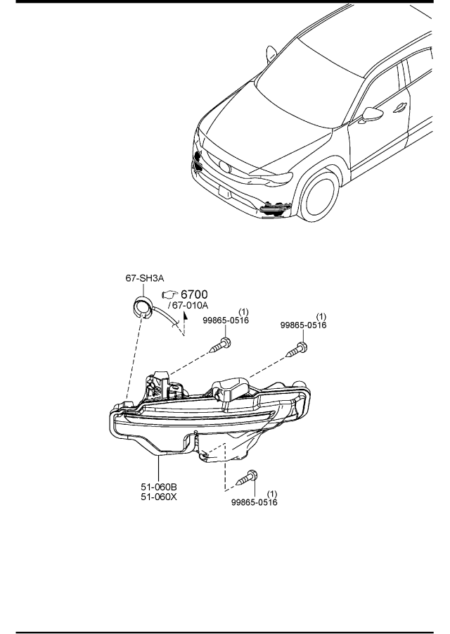 Diagram FRONT COMBINATION LAMPS for your 2009 Mazda B3000   