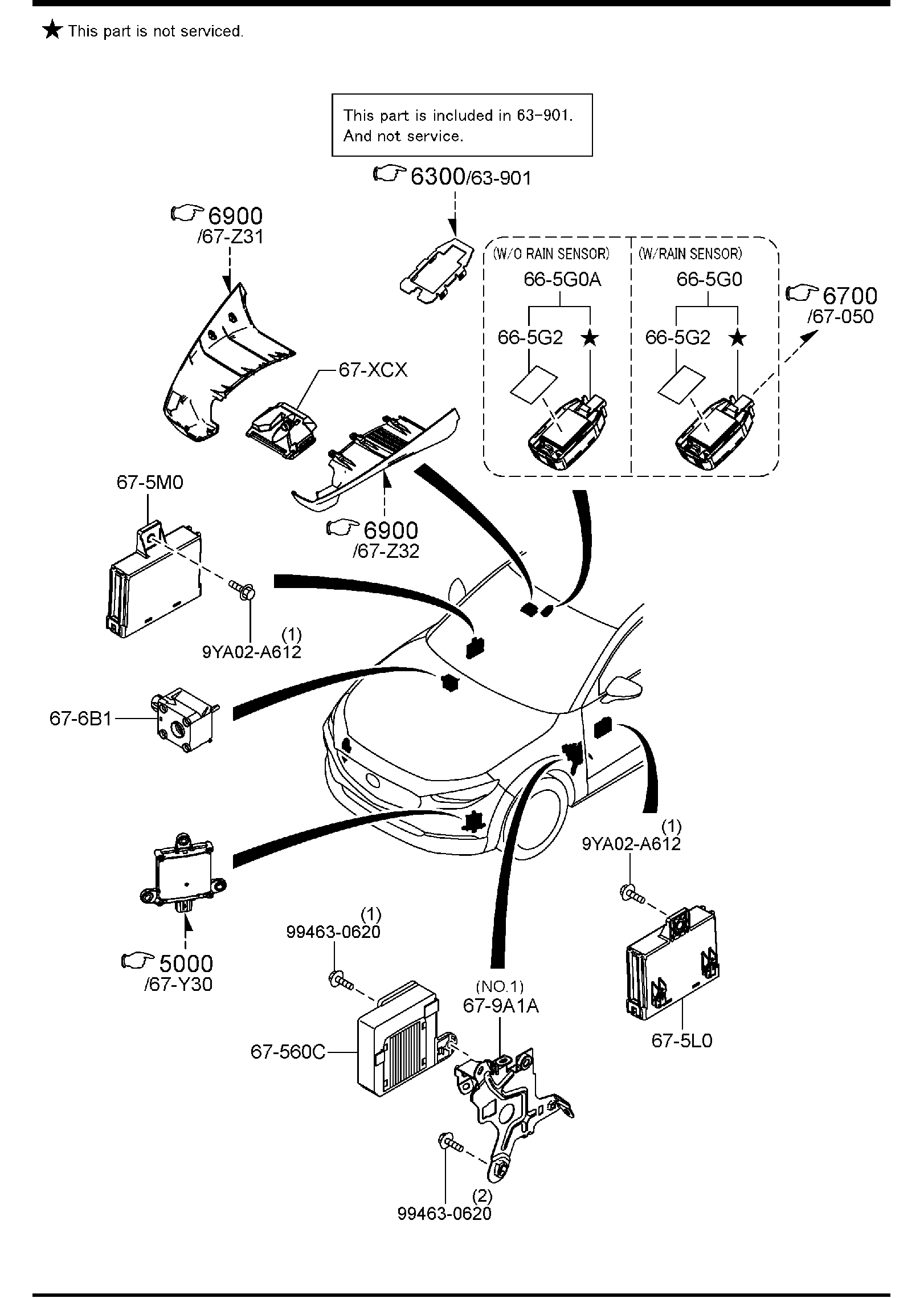Diagram BODY RELAYS & UNIT for your Mazda