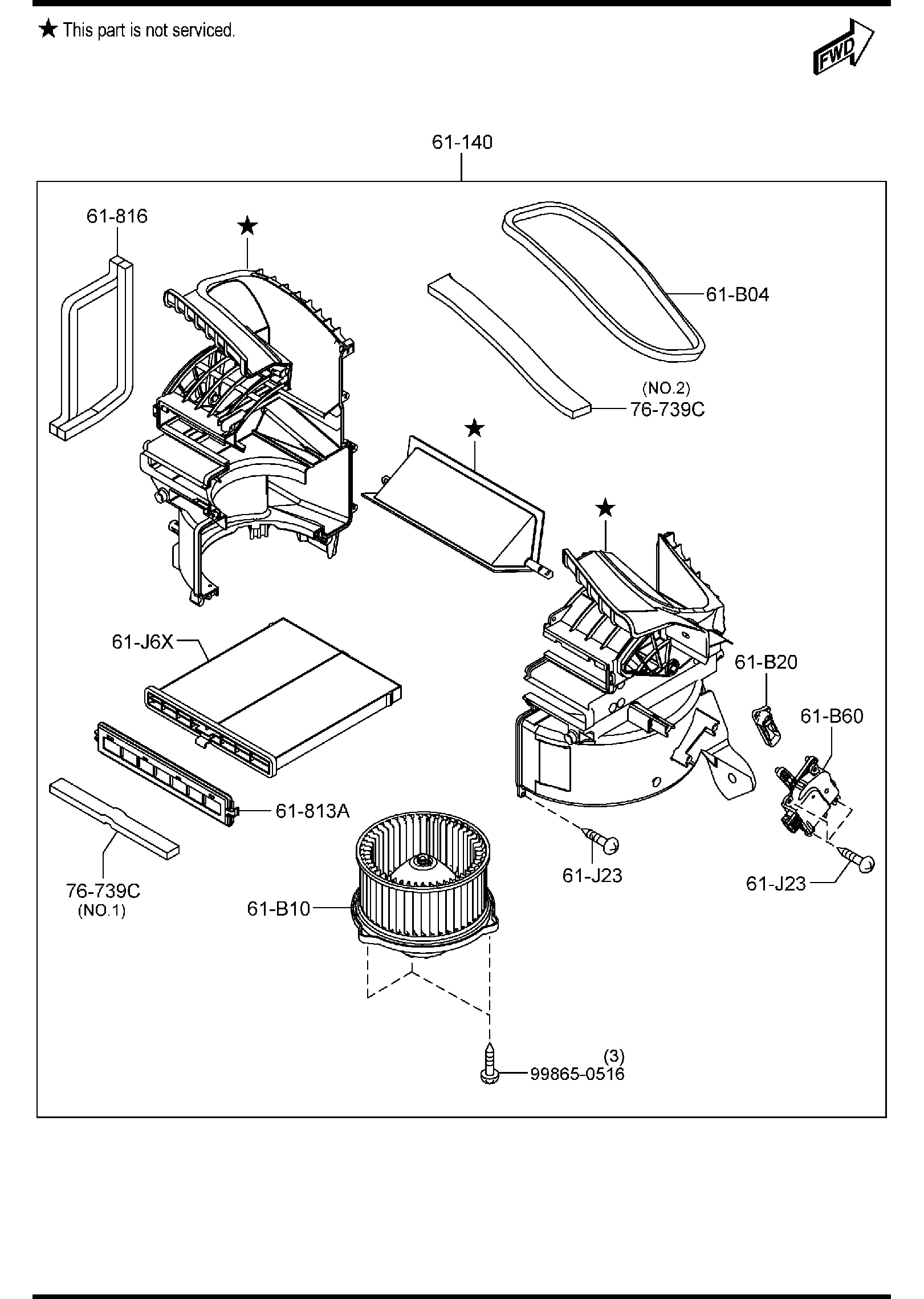 Diagram HEATER BLOWERS for your 2019 Mazda CX-9 2.5L AT 4WD GRAND TOUR 