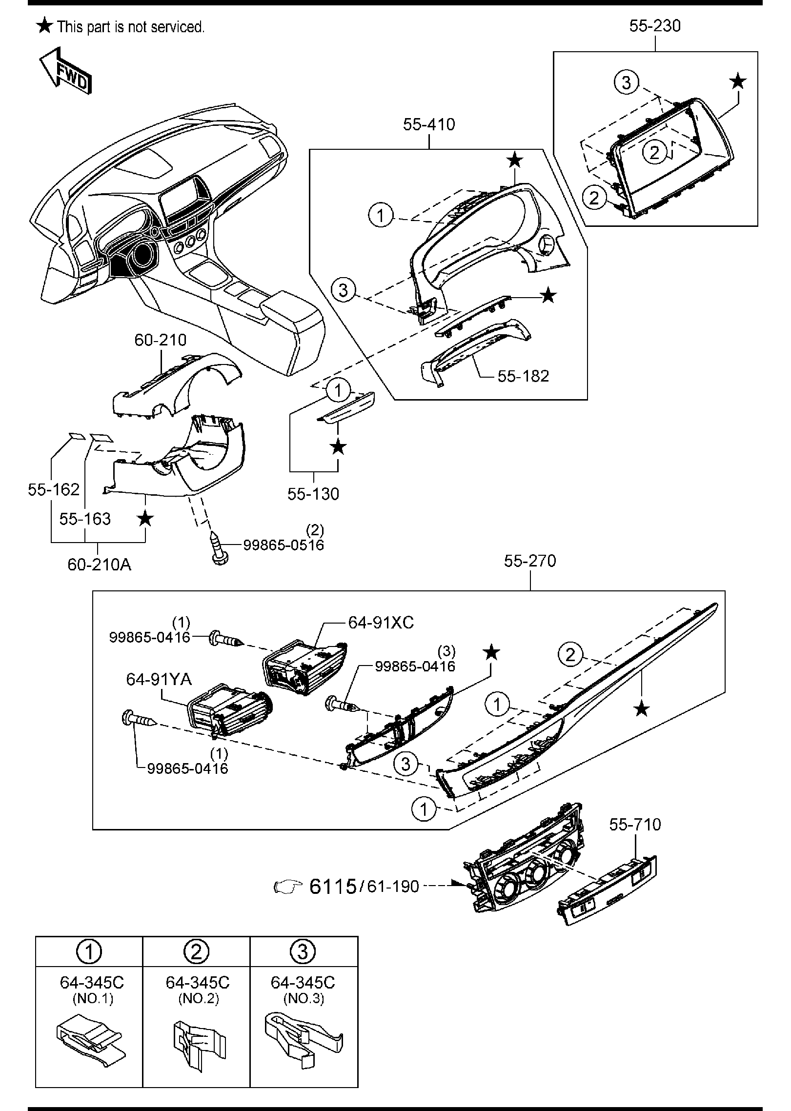 Diagram DASHBOARD EQUIPMENTS ('14,'15 MODEL) for your 2011 Mazda CX-7   