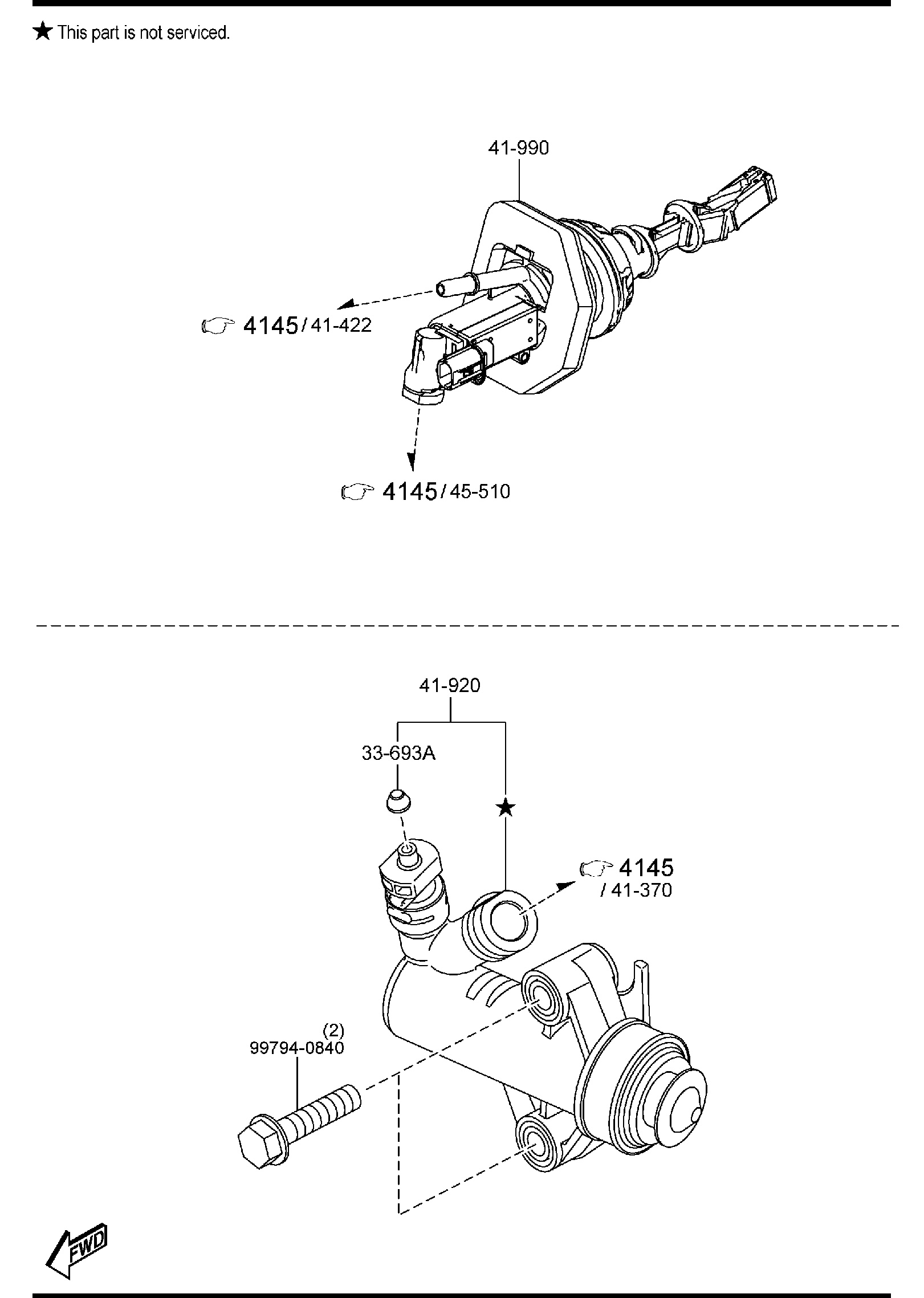 Diagram CLUTCH RELEASE & MASTER CYLINDERS (MANUAL TRANSMISSION) for your Mazda