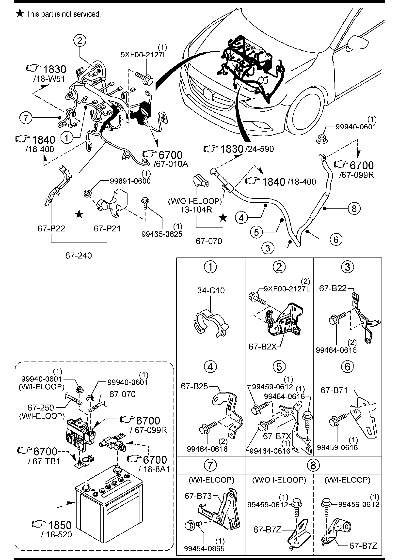 Diagram ENGINE & TRANSMISSION WIRING HARNESSES for your Mazda