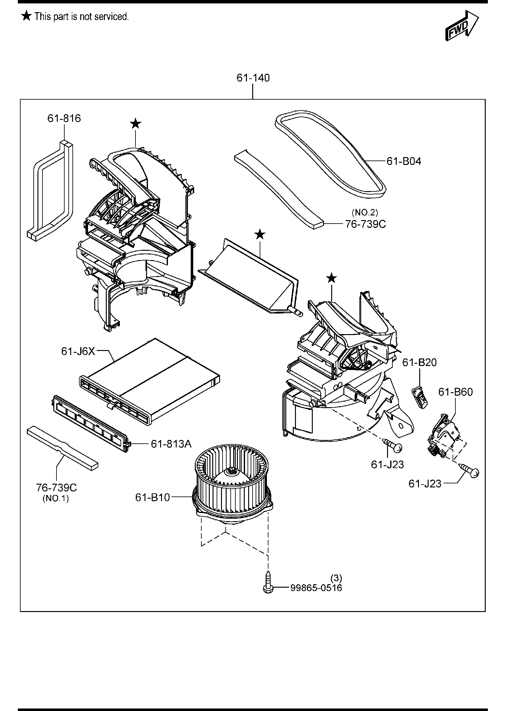 Diagram HEATER BLOWERS for your 2019 Mazda CX-9 2.5L AT 4WD GRAND TOUR 