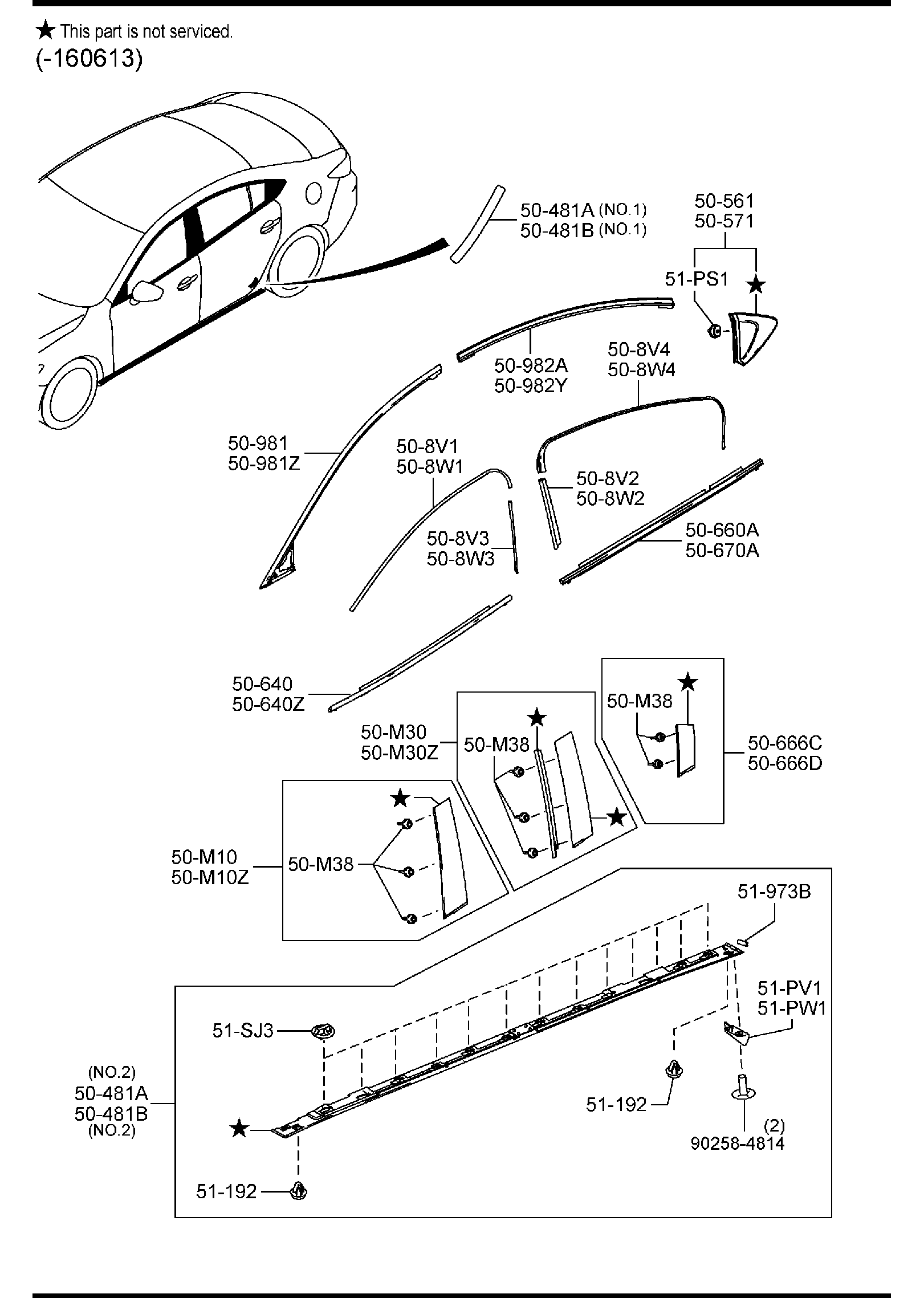 Diagram BODY MOULDINGS for your 2018 Mazda CX-5   