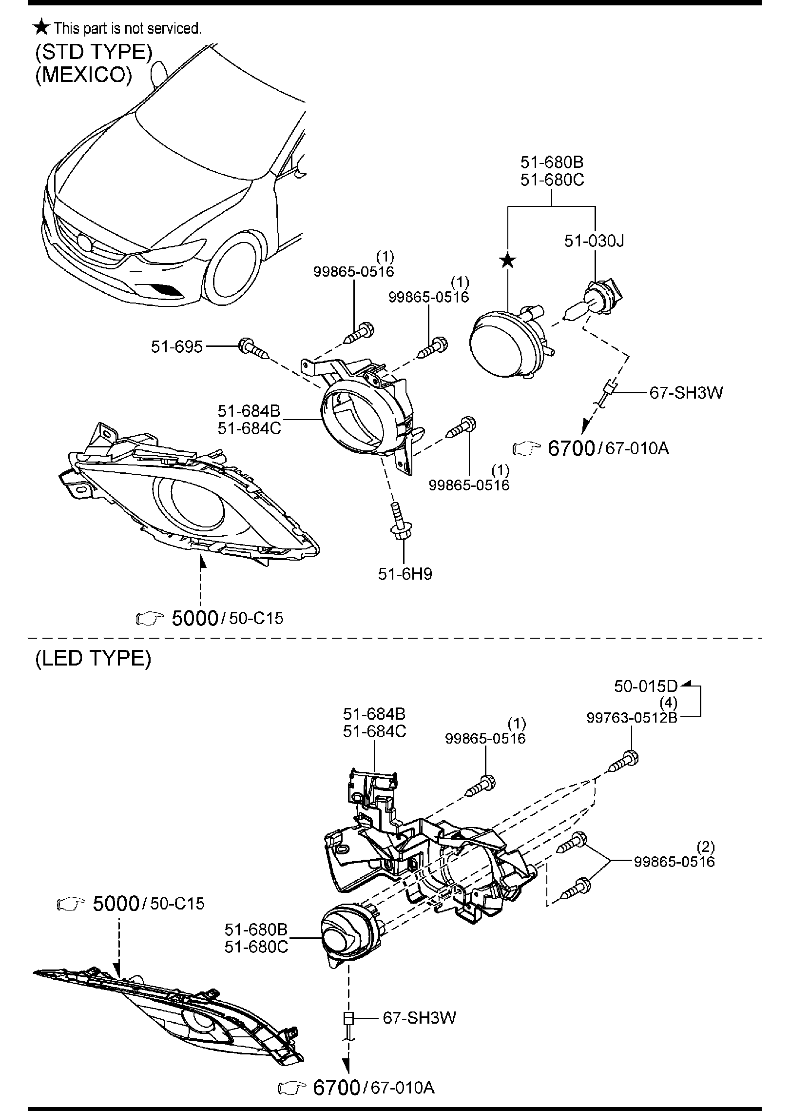 Diagram FRONT COMBINATION LAMPS for your 2015 Mazda MX-5 Miata   