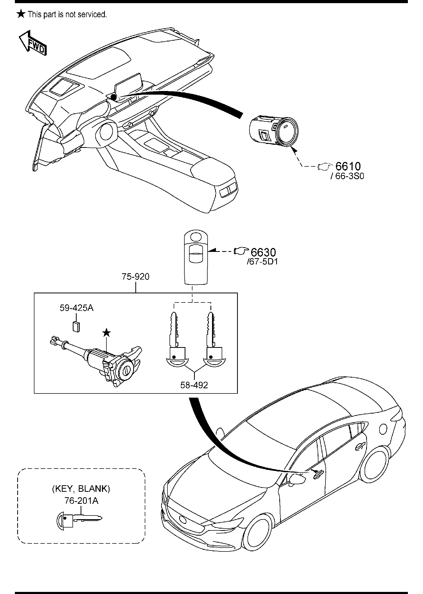 Diagram KEY SETS for your 2022 Mazda MX-5 Miata   