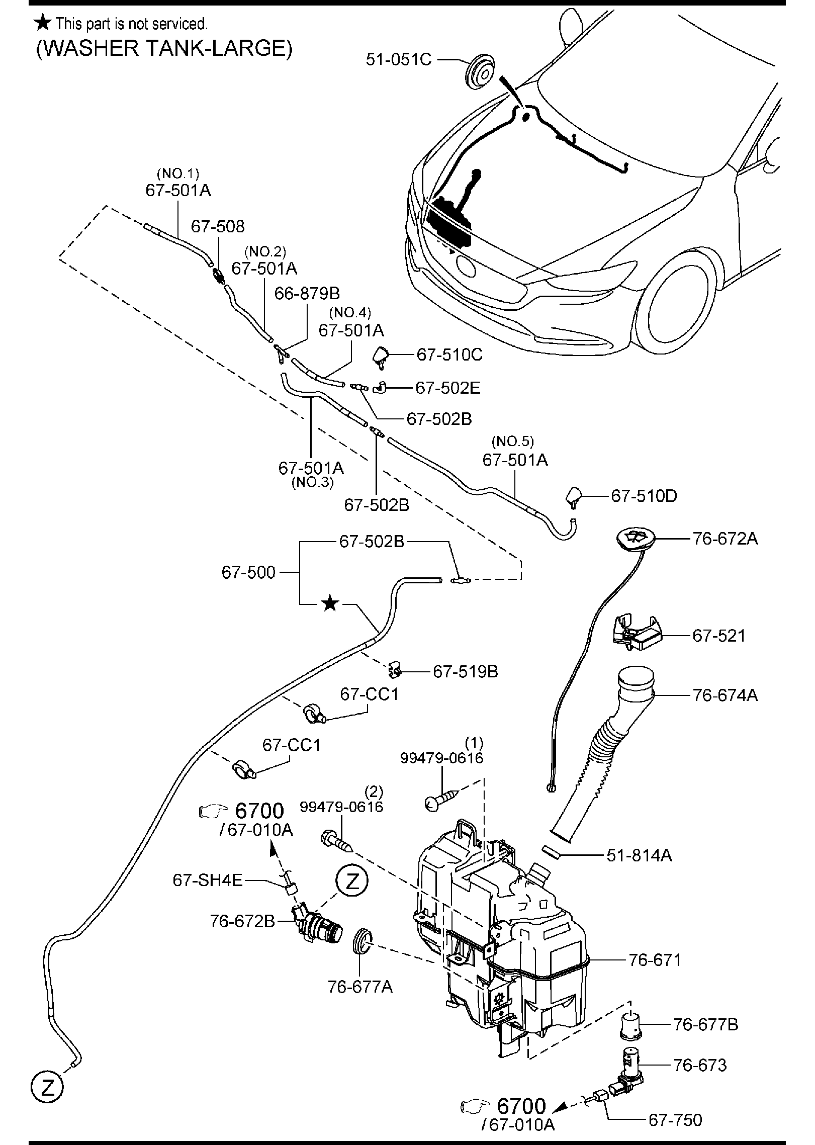 Diagram WINDSHIELD WASHER for your 2018 Mazda CX-5   
