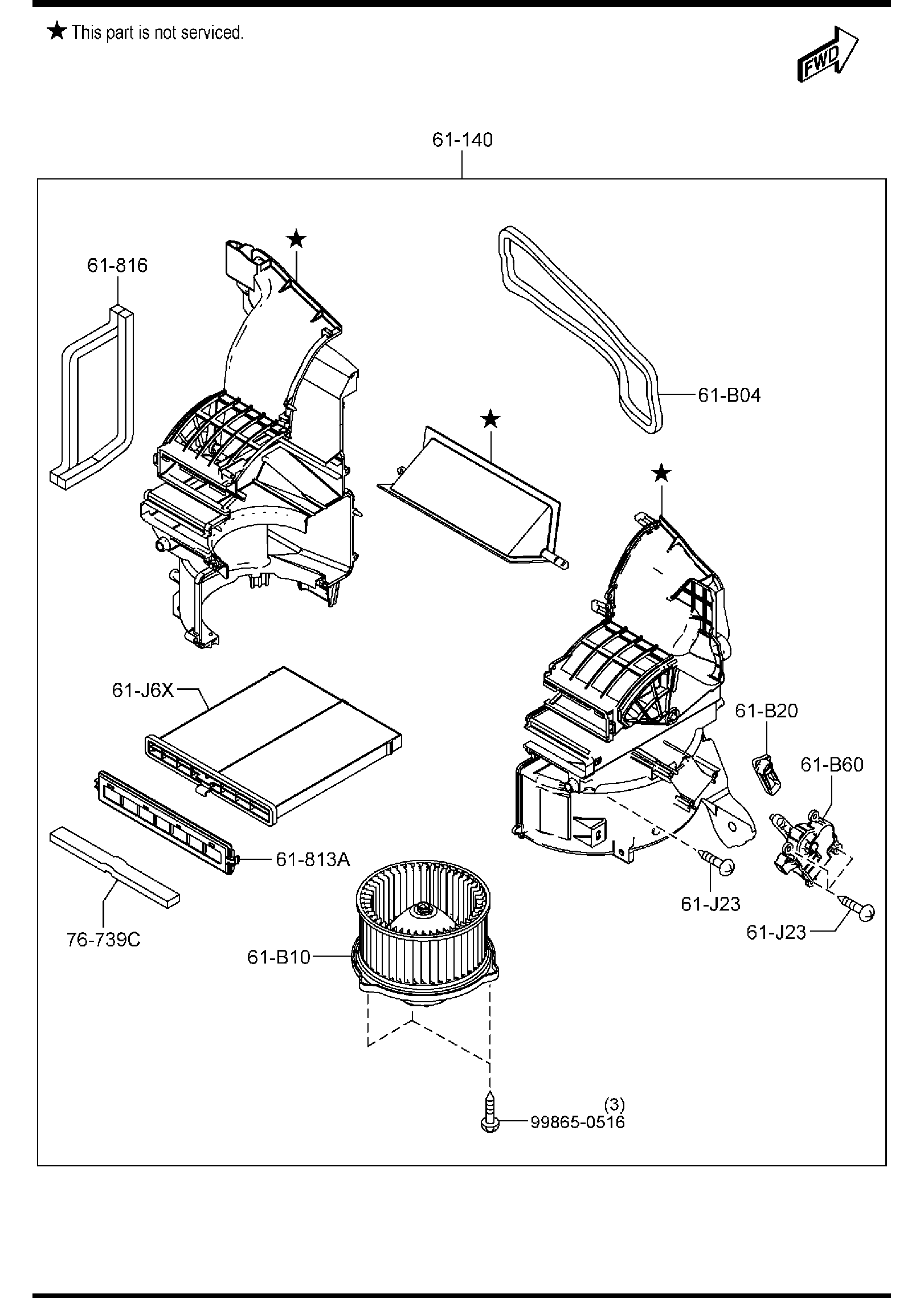 Diagram HEATER BLOWERS for your 2019 Mazda CX-9 2.5L AT 4WD GRAND TOUR 