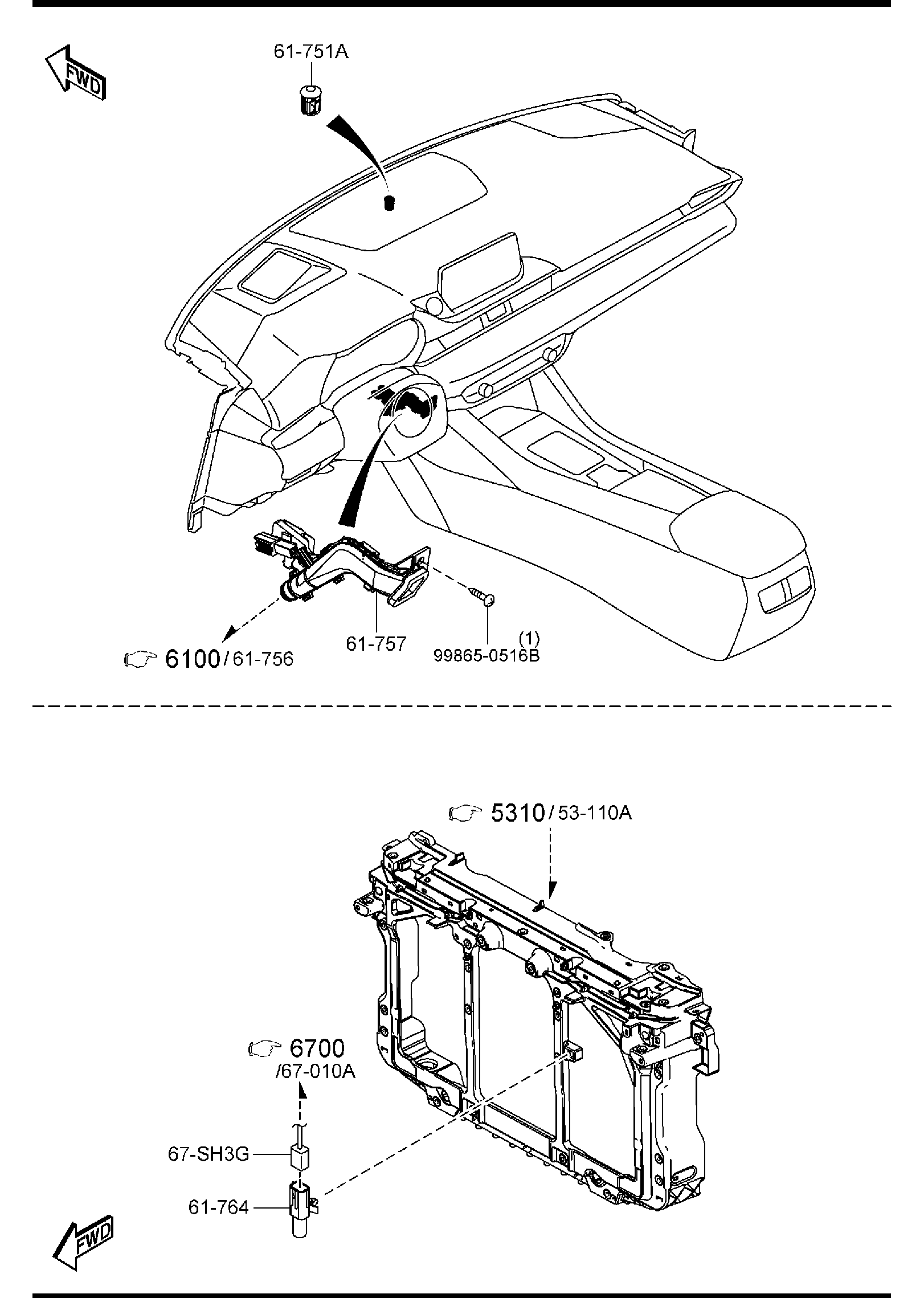 Diagram AIR CONDITIONER (W/O TURBO) for your Mazda
