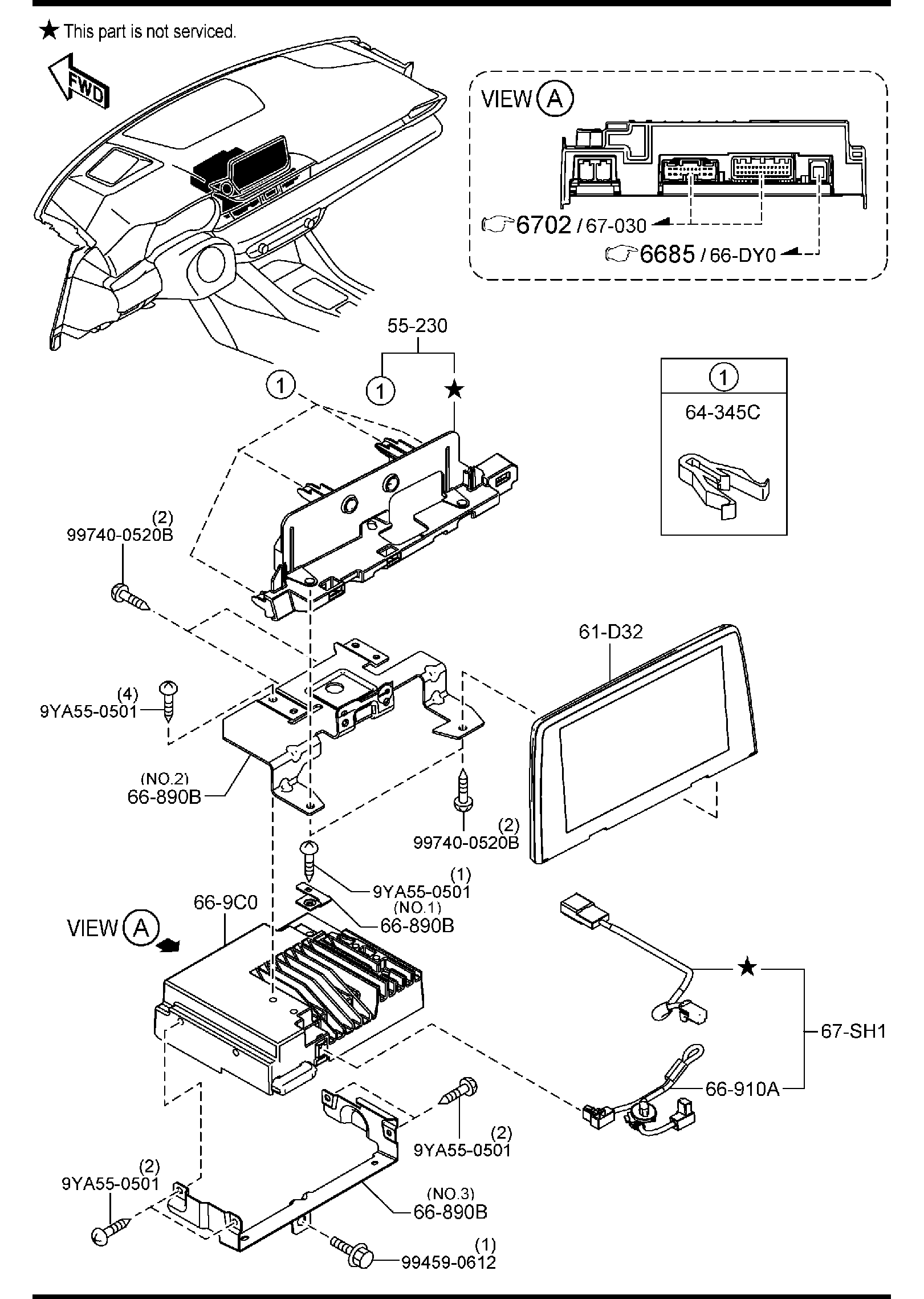 Diagram AUDIO SYSTEMS (RADIO & TAPE DECK) for your Mazda