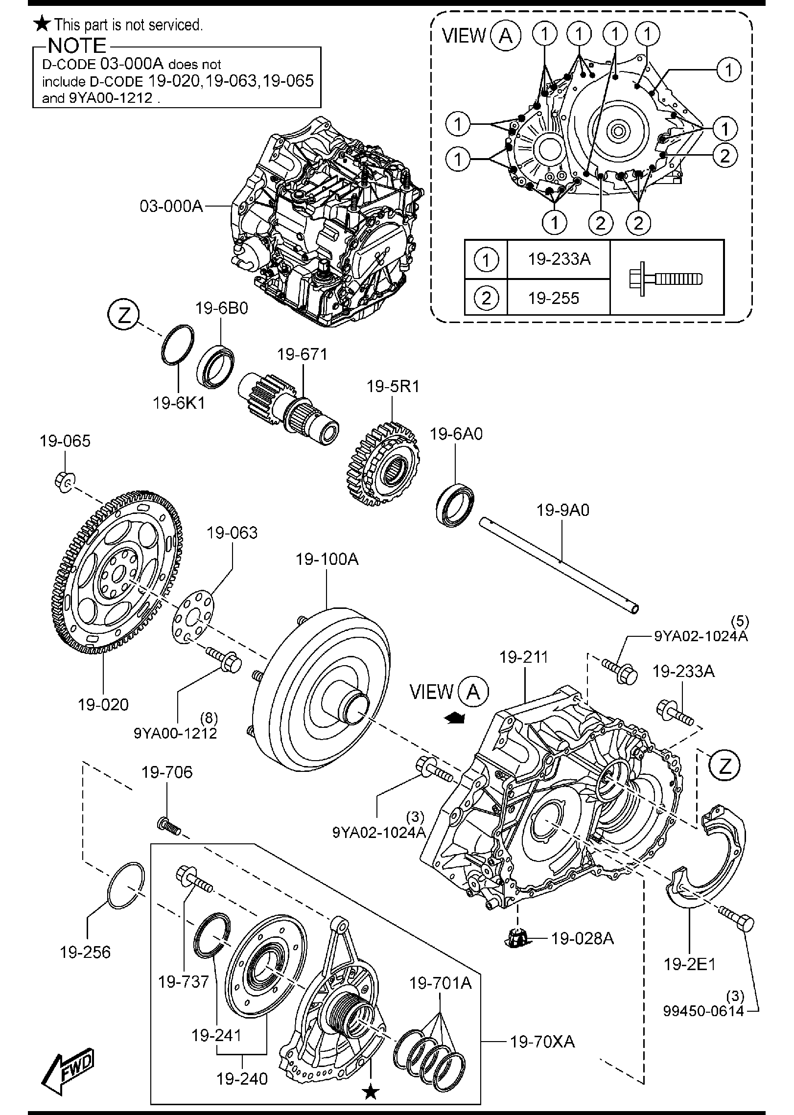 Diagram AUTOMATIC TRANSMISSION TORQUE CONVERTER, OIL PUMP & PIPINGS (W/TURBO) for your 2006 Mazda MazdaSpeed6   