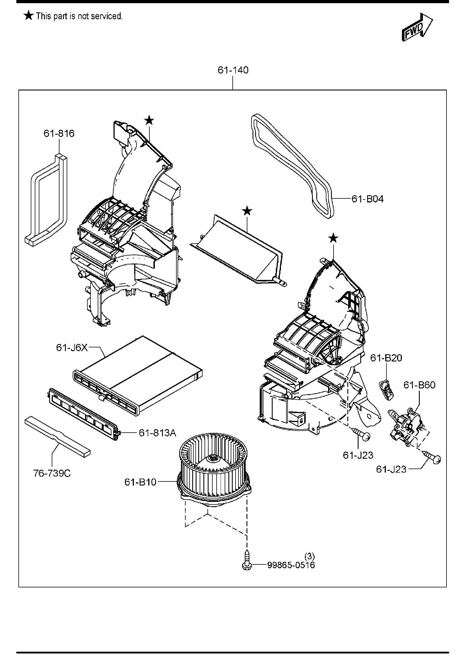 Diagram HEATER BLOWERS for your 2019 Mazda CX-9 2.5L AT 4WD GRAND TOUR 