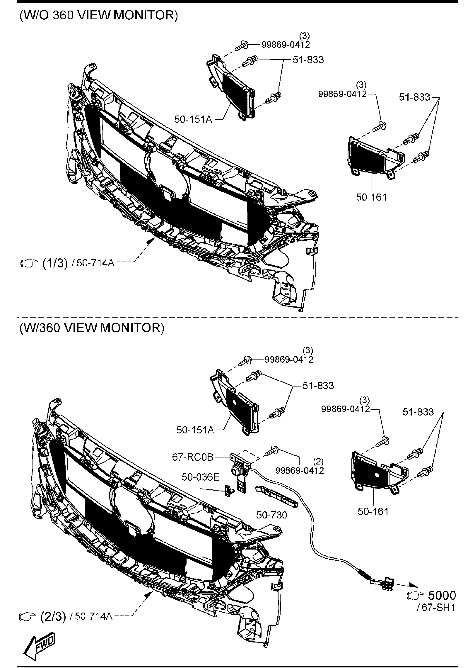 Diagram RADIATOR GRILLE for your Mazda