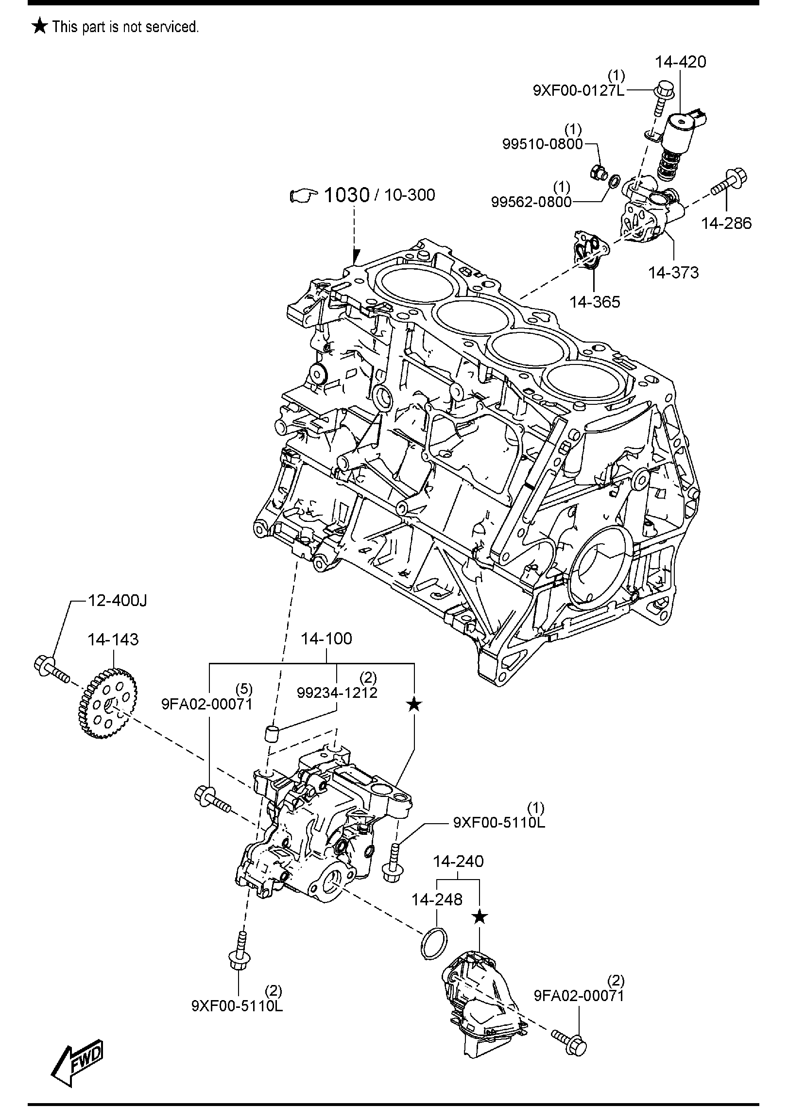 Diagram OIL PUMP & FILTER (GASOLINE)(W/TURBO) for your 2006 Mazda Mazda3   