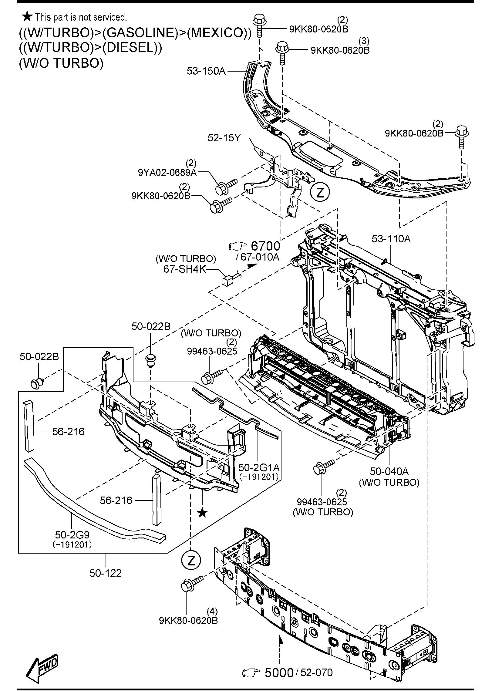 Diagram FRONT PANELS for your 2016 Mazda CX-9   