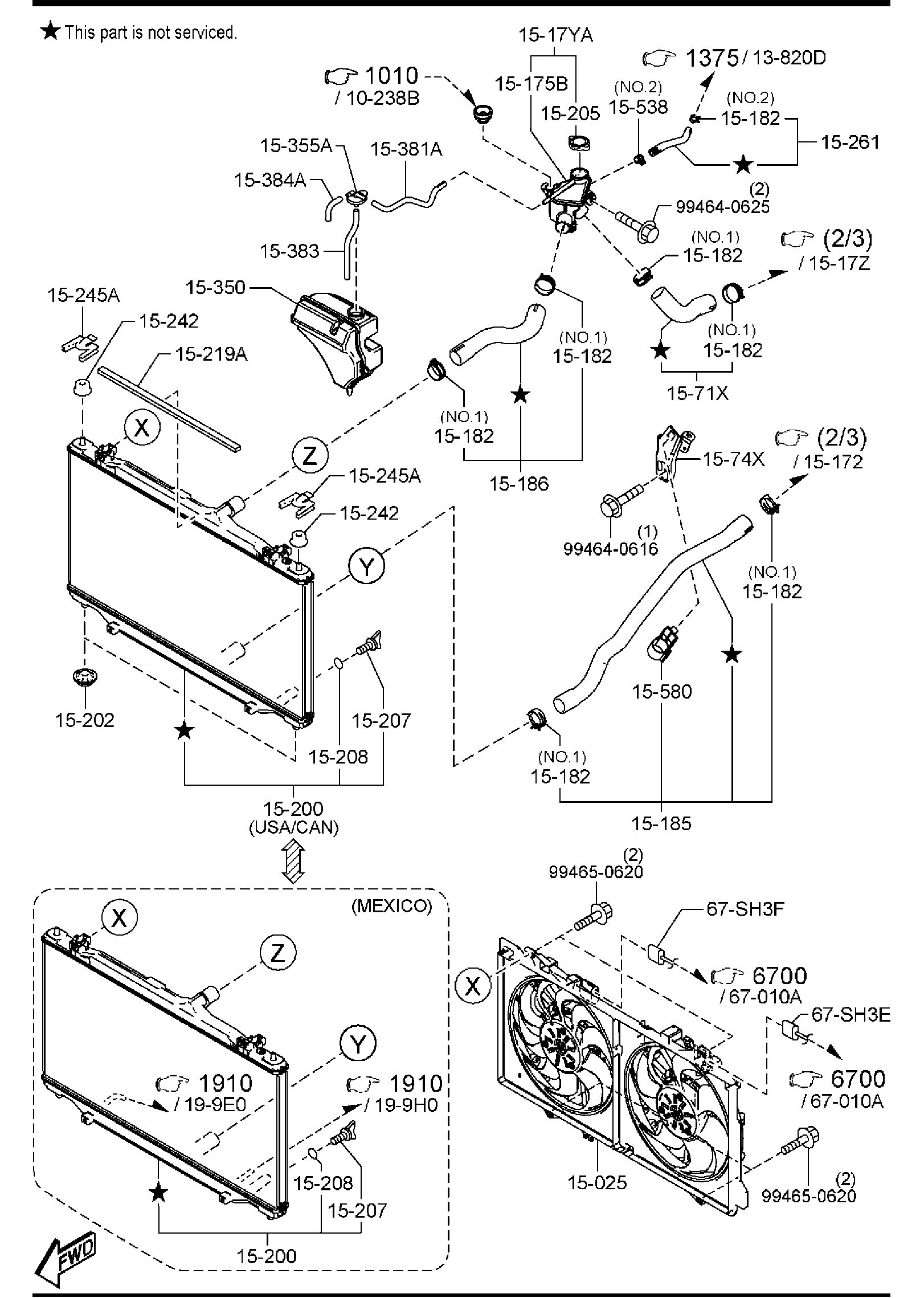 Diagram COOLING SYSTEM (W/TURBO) for your Mazda RX-8  