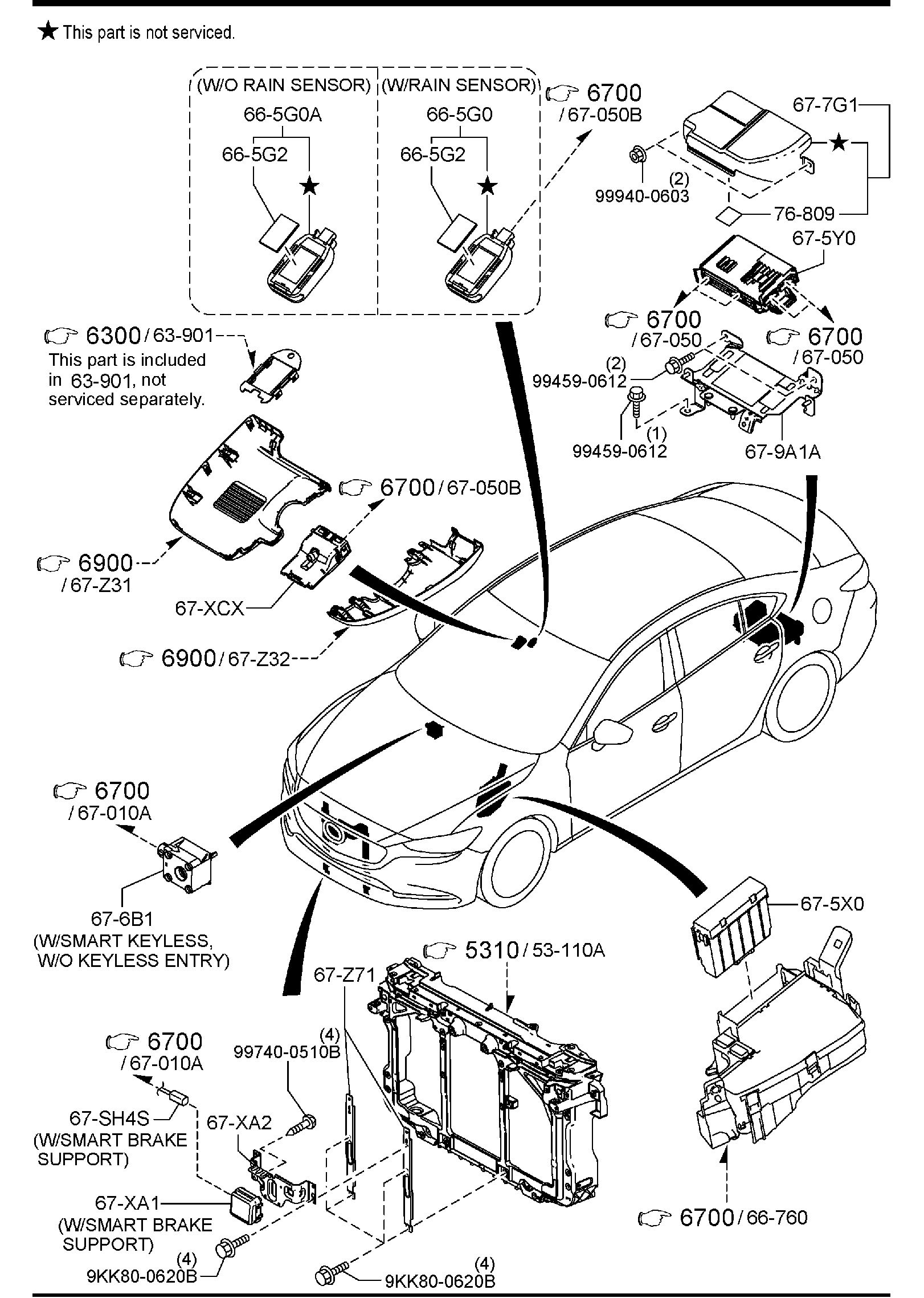 Diagram BODY RELAYS & UNIT for your Mazda