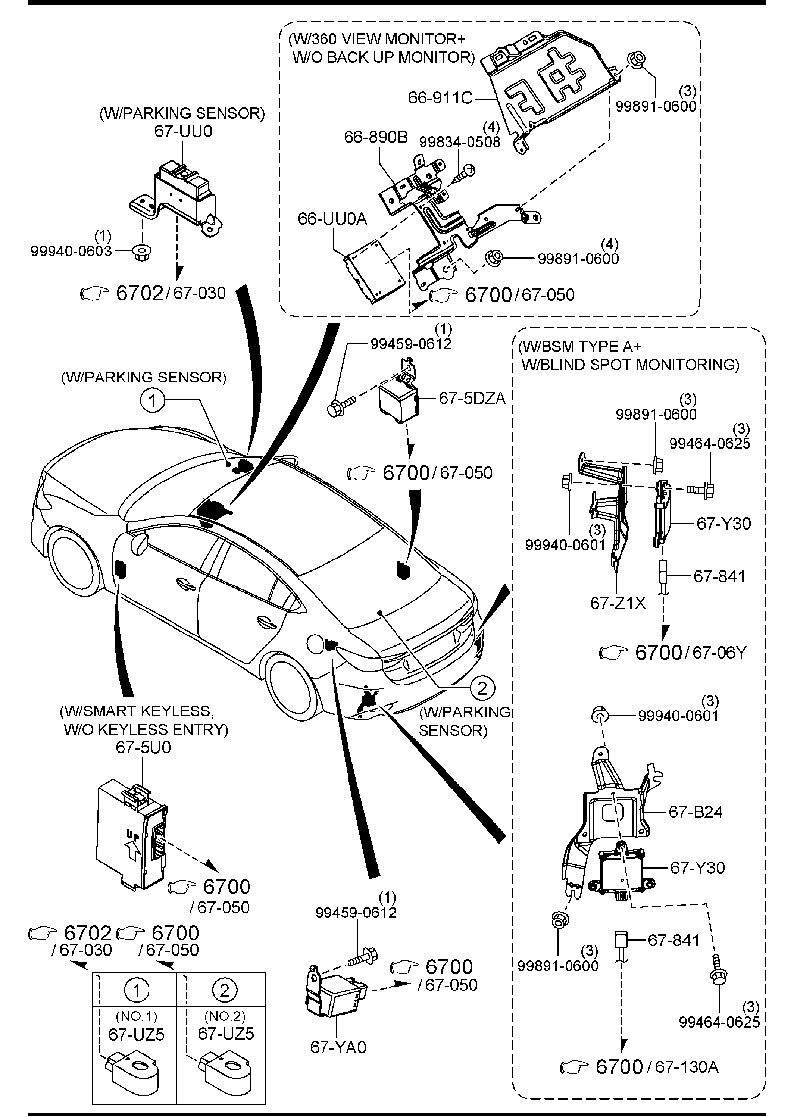 Diagram BODY RELAYS & UNIT for your Mazda