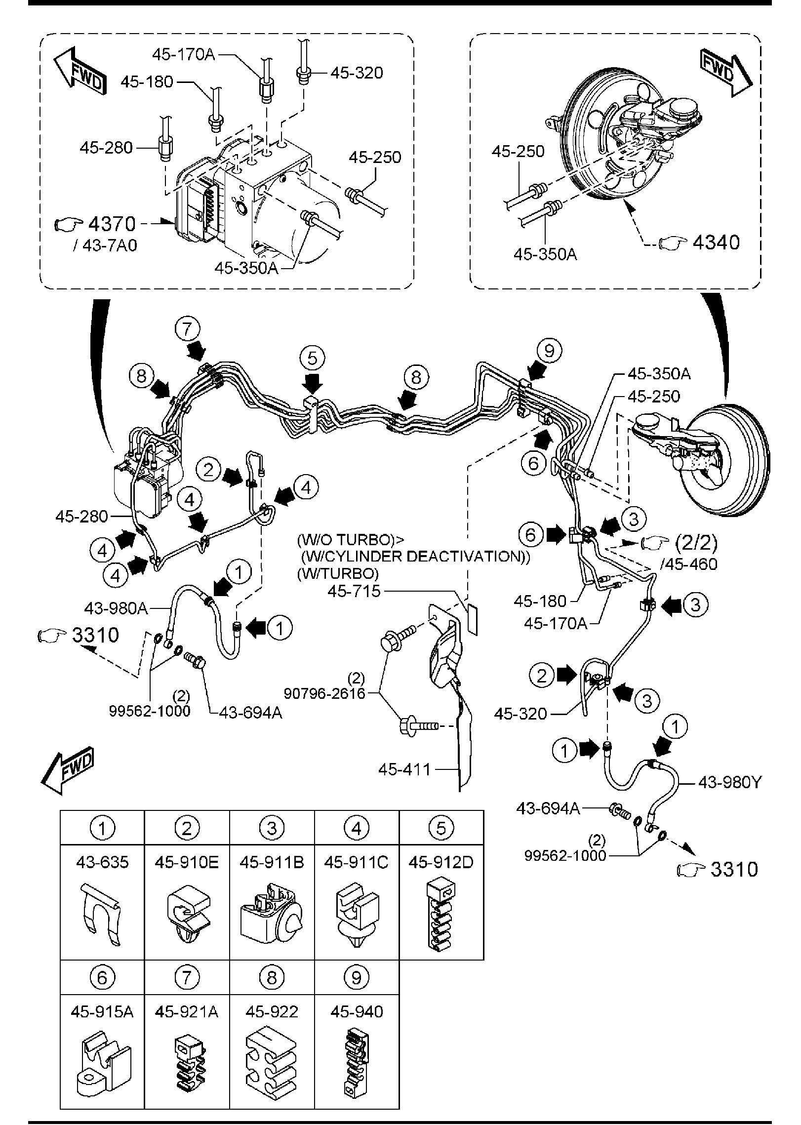 Diagram BRAKE PIPINGS for your 2016 Mazda Mazda3 2.0L MT 2WD HATCHBACK ITR (VIN Begins: JM1) 