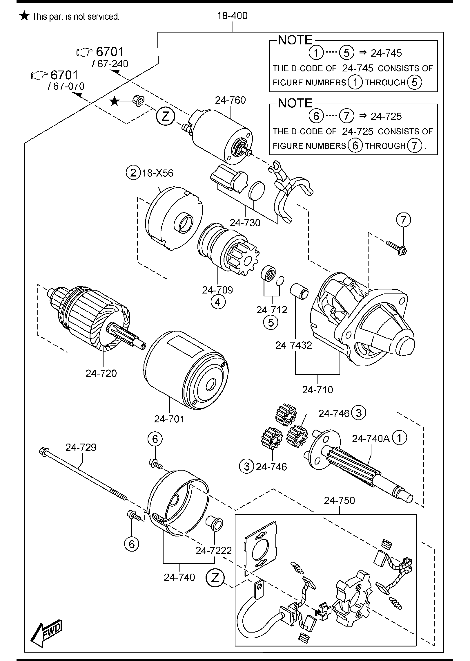 Diagram STARTER for your Mazda