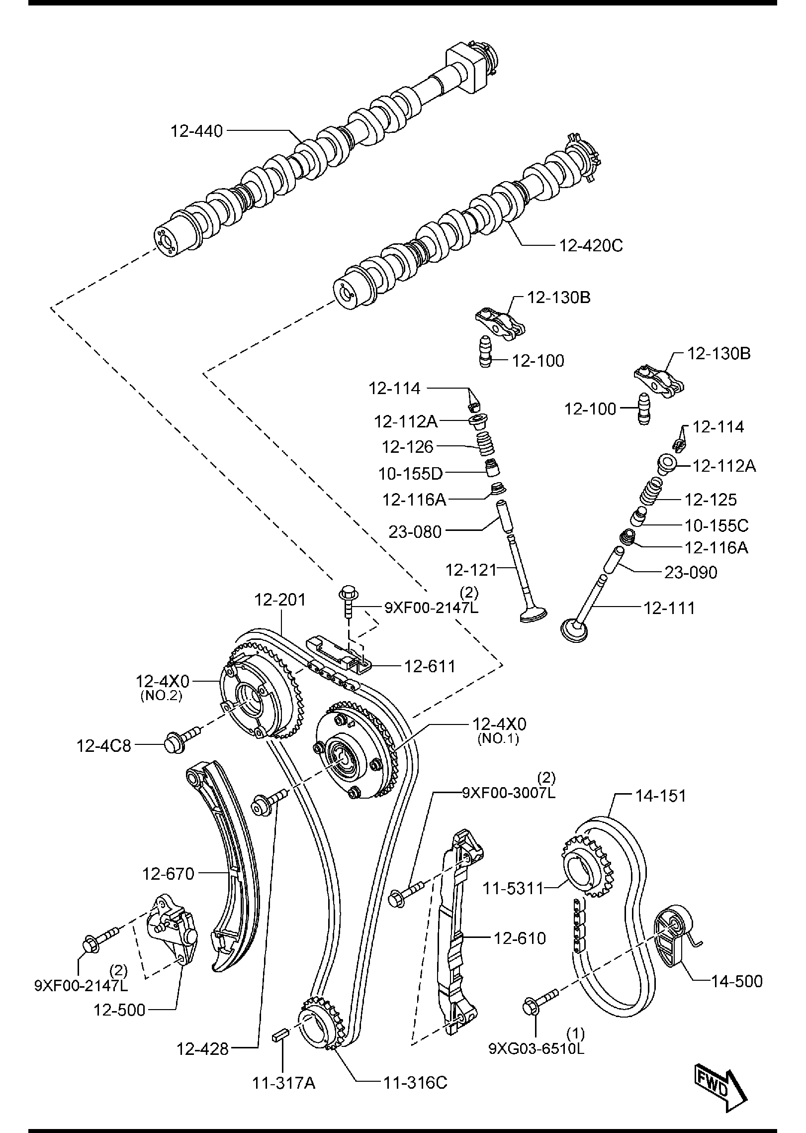 Diagram VALVE SYSTEM for your 2010 Mazda Tribute   