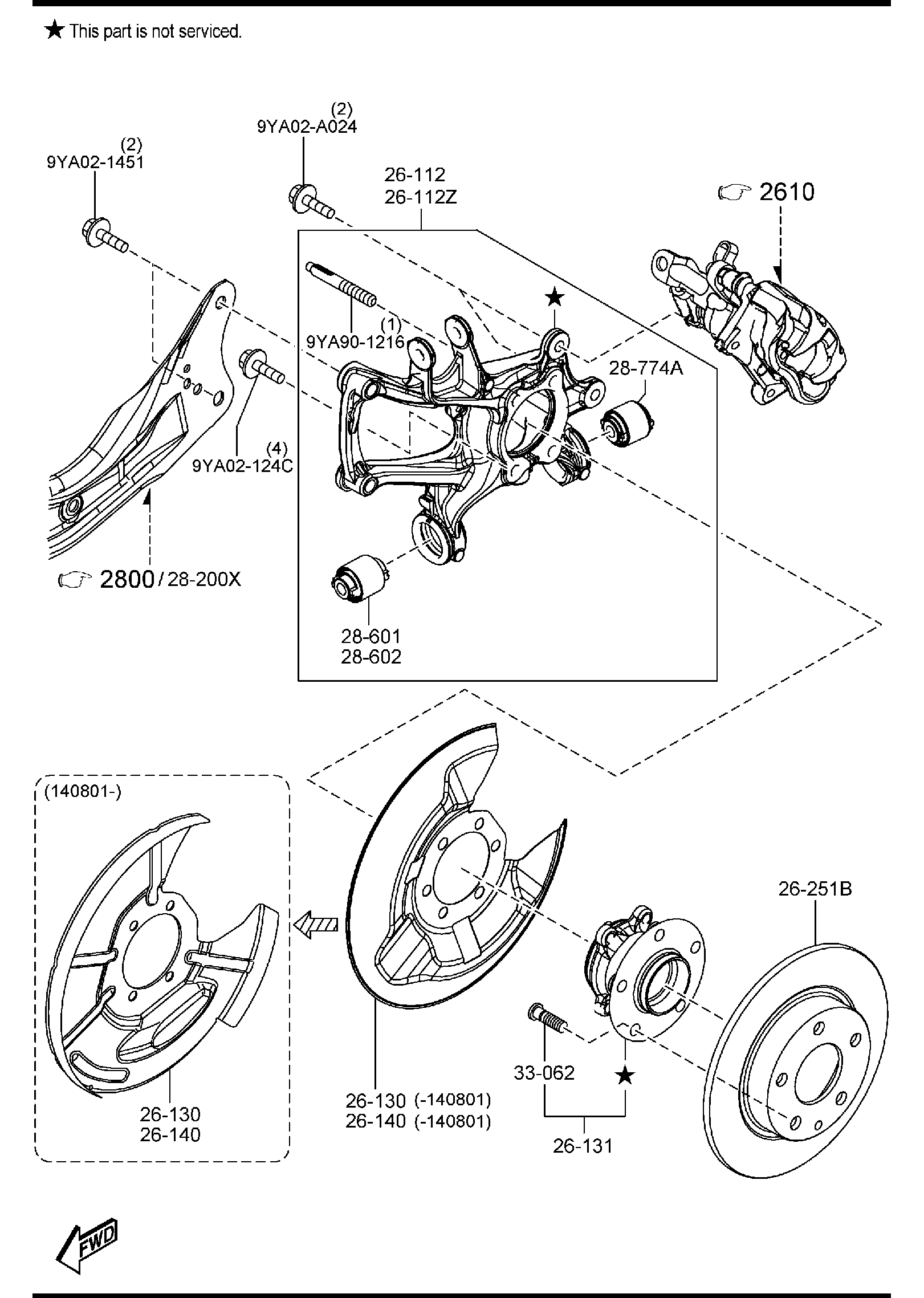 Diagram REAR AXLE for your Mazda