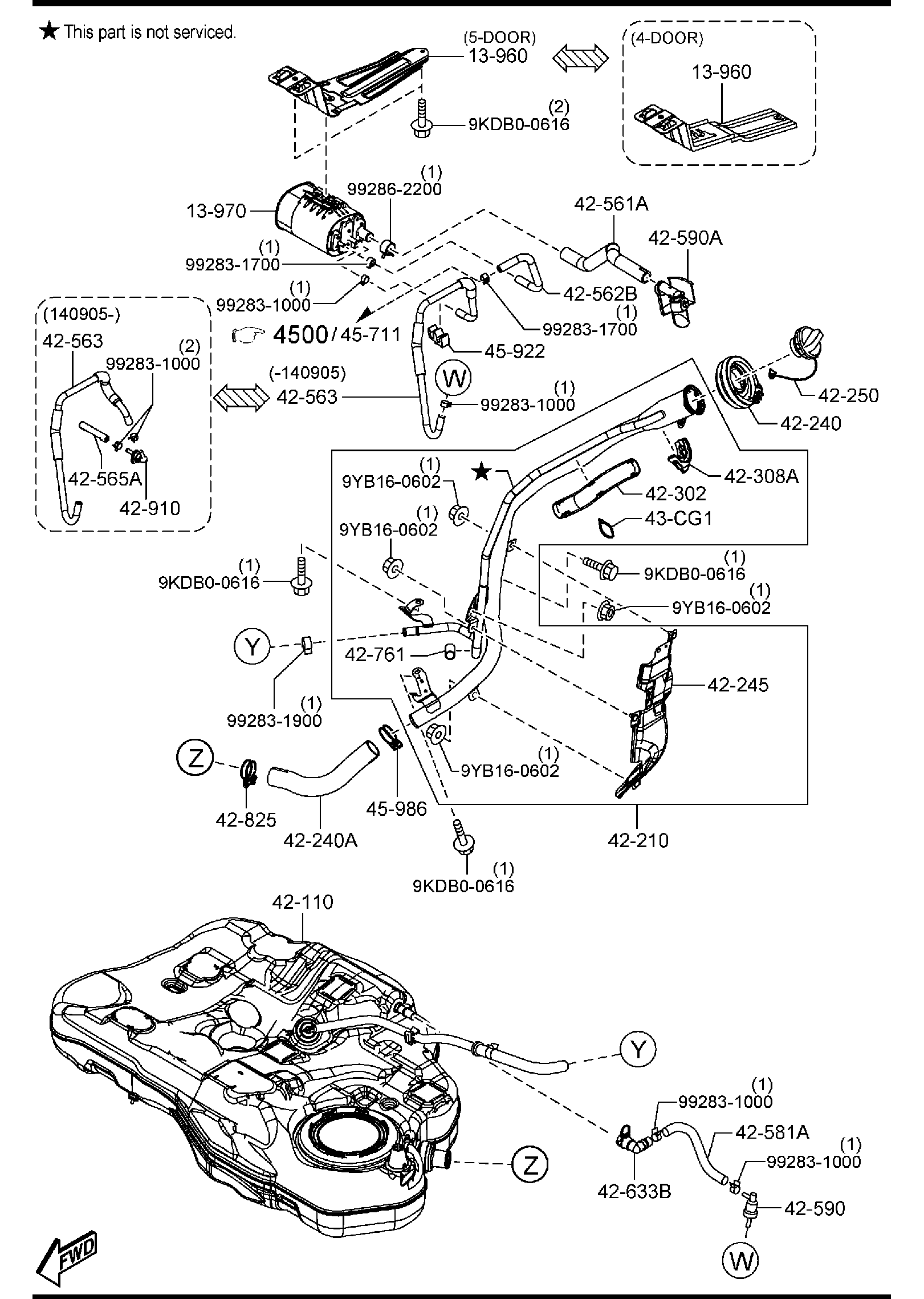Diagram FUEL TANK (MEXICO) for your 2025 Mazda CX-30   