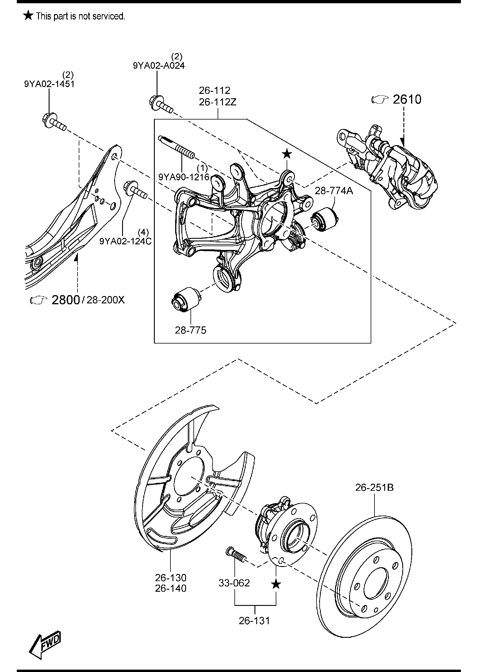 Diagram REAR AXLE for your Mazda