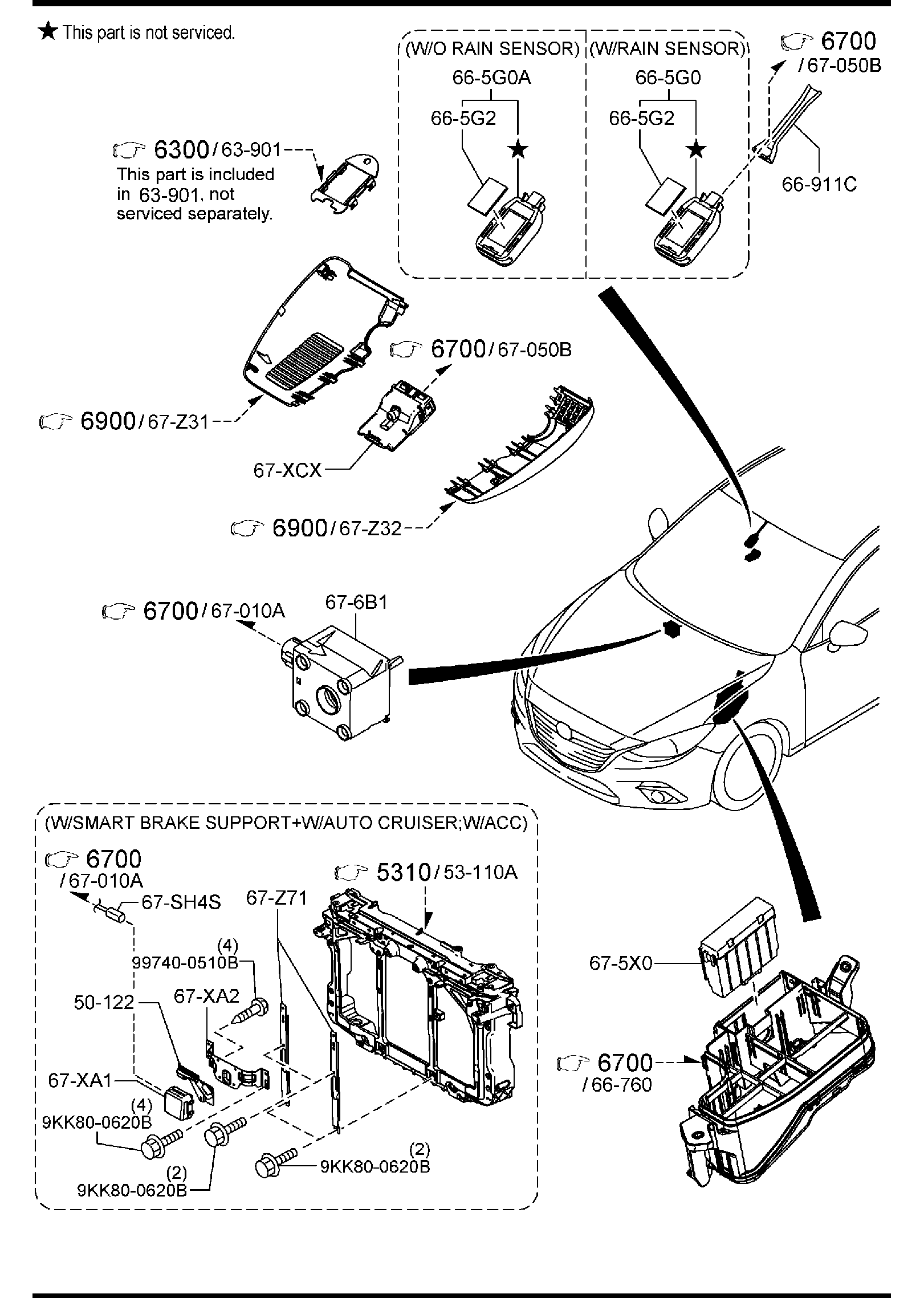 Diagram BODY RELAYS & UNIT (4-DOOR) for your Mazda