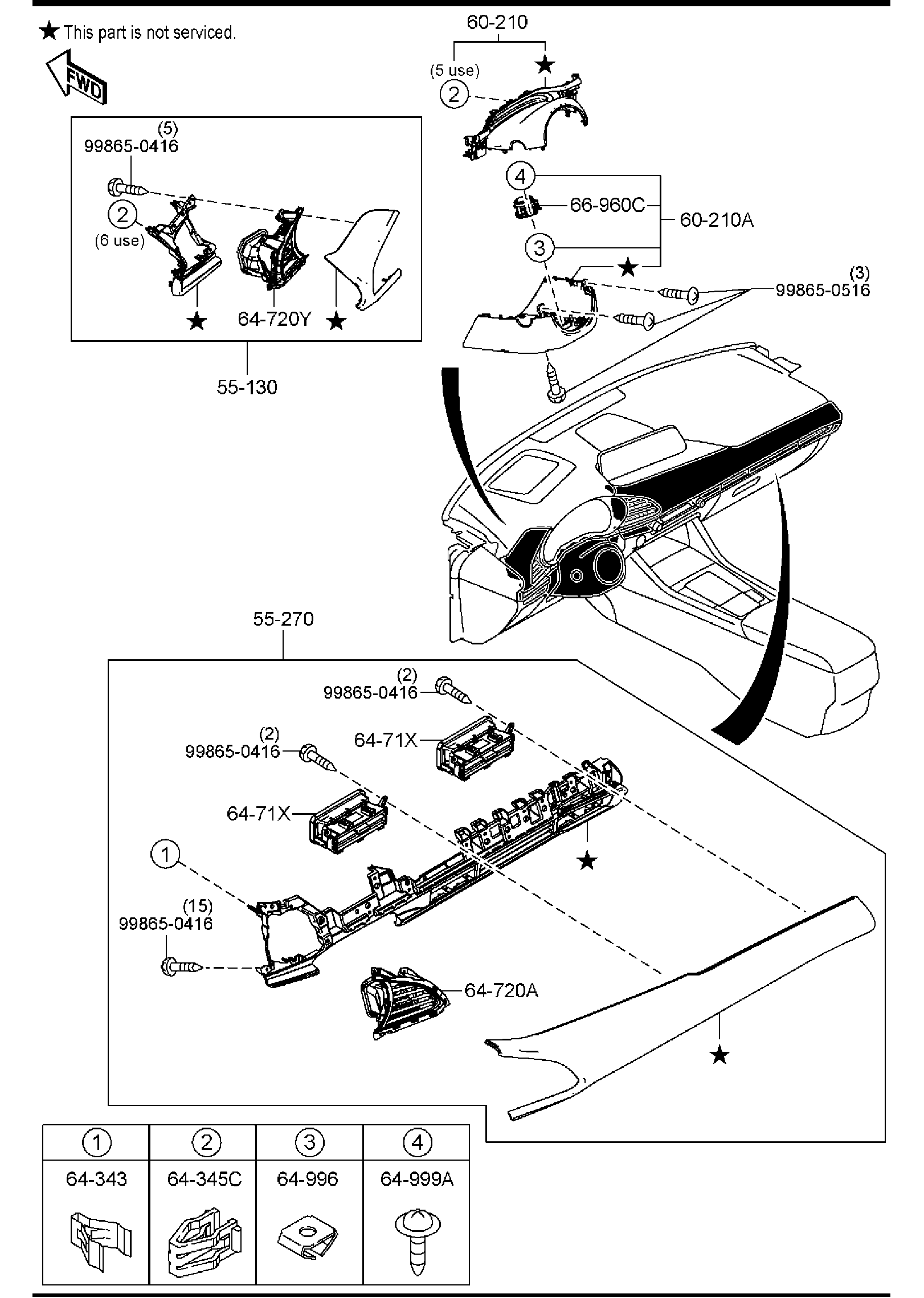 Diagram DASHBOARD EQUIPMENTS for your 2018 Mazda CX-5   