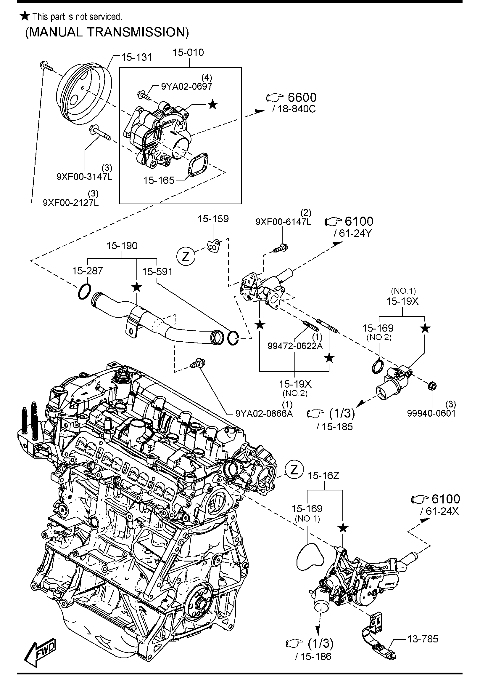 Diagram COOLING SYSTEM (2000CC) for your 2009 Mazda Mazda3  HATCHBACK STR 