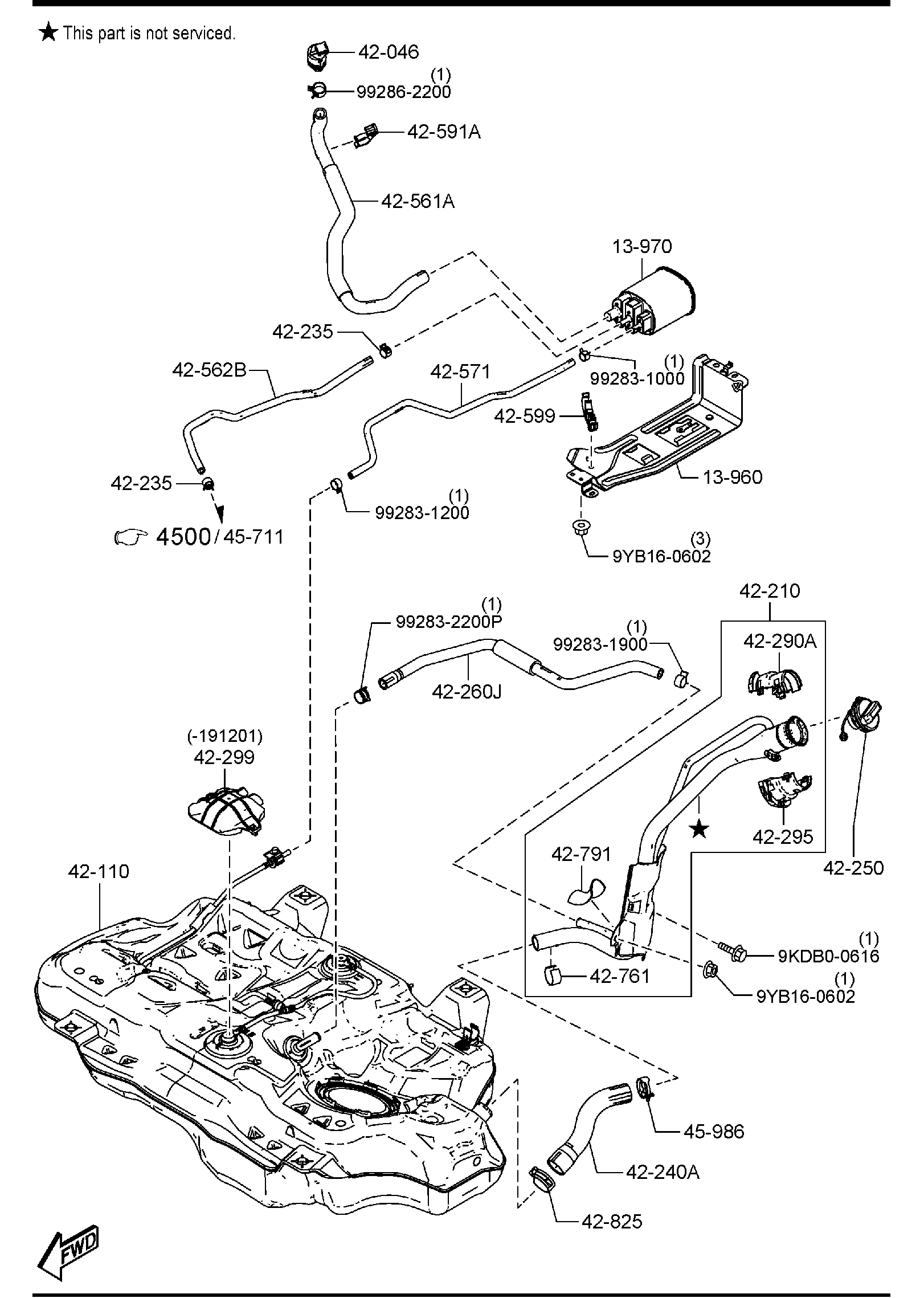 Diagram FUEL TANK (MEXICO) for your 2025 Mazda CX-30   