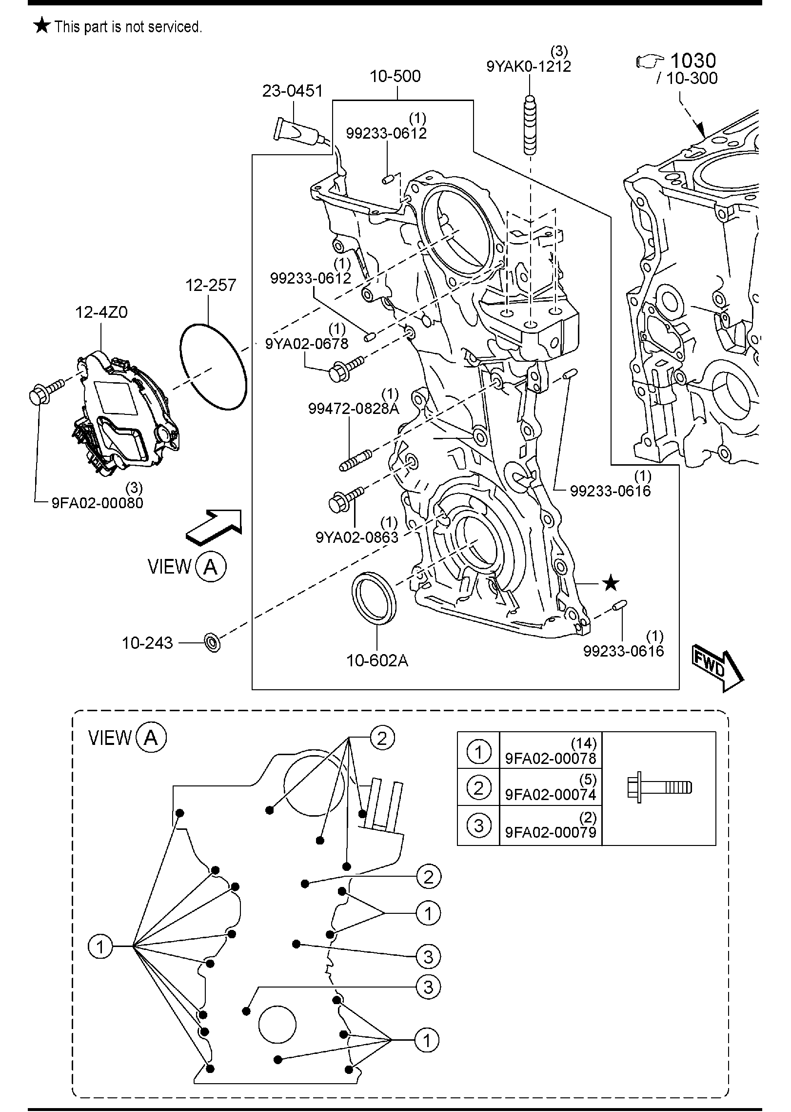 Diagram OIL PAN & TIMING COVER (2000CC) for your 2009 Mazda Tribute   