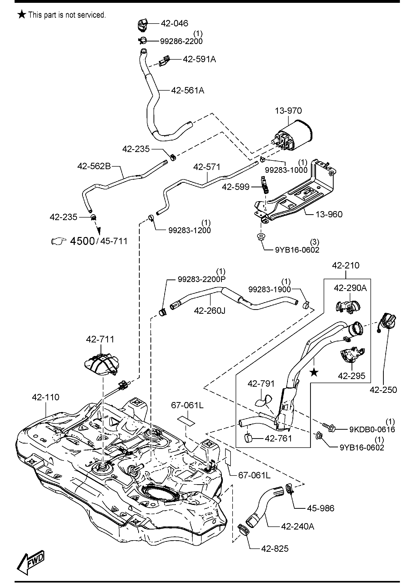 Diagram FUEL TANK (MEXICO) for your 2023 Mazda CX-30   