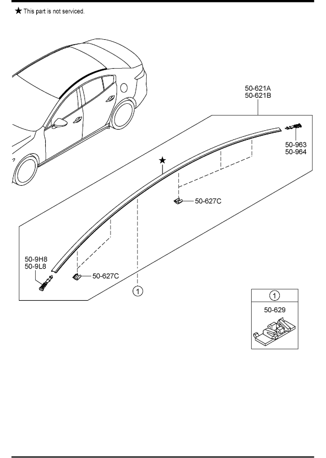 Diagram BODY MOULDINGS (4-DOOR)(BPB** 700001-) for your 2018 Mazda CX-5   