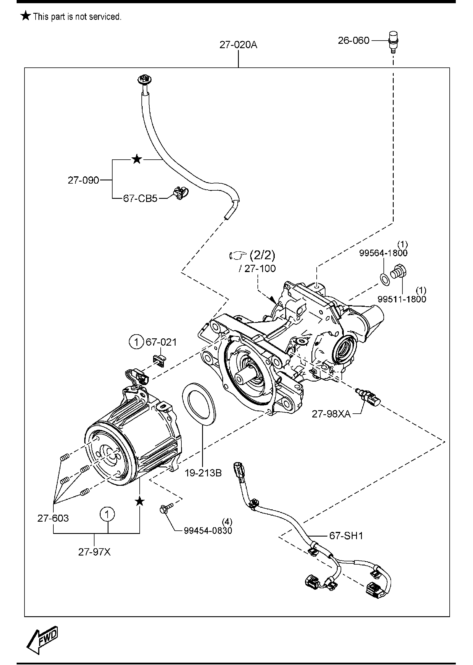 Diagram REAR DIFFERENTIALS (4WD) for your Mazda