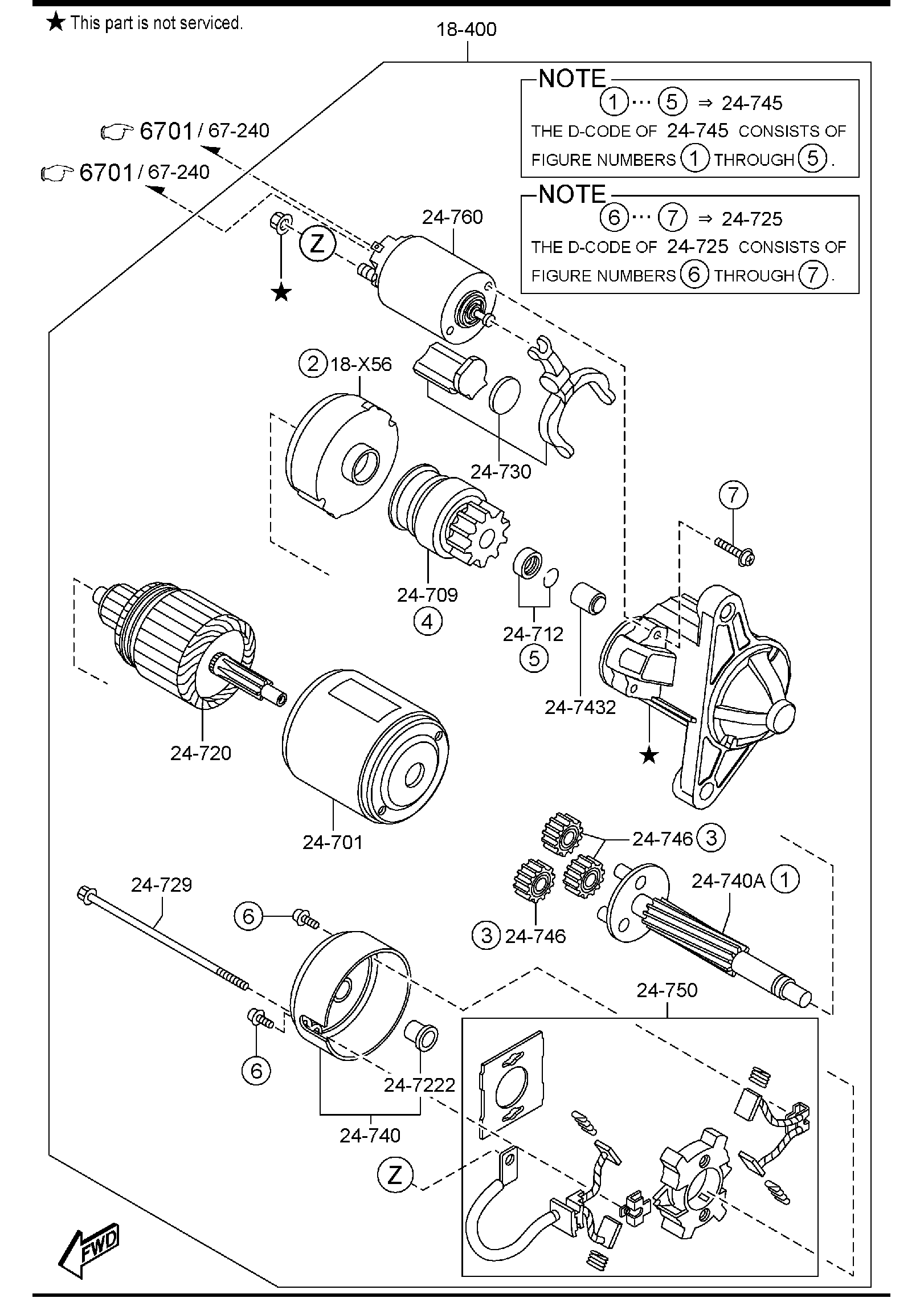 Diagram STARTER (W/TURBO) for your Mazda