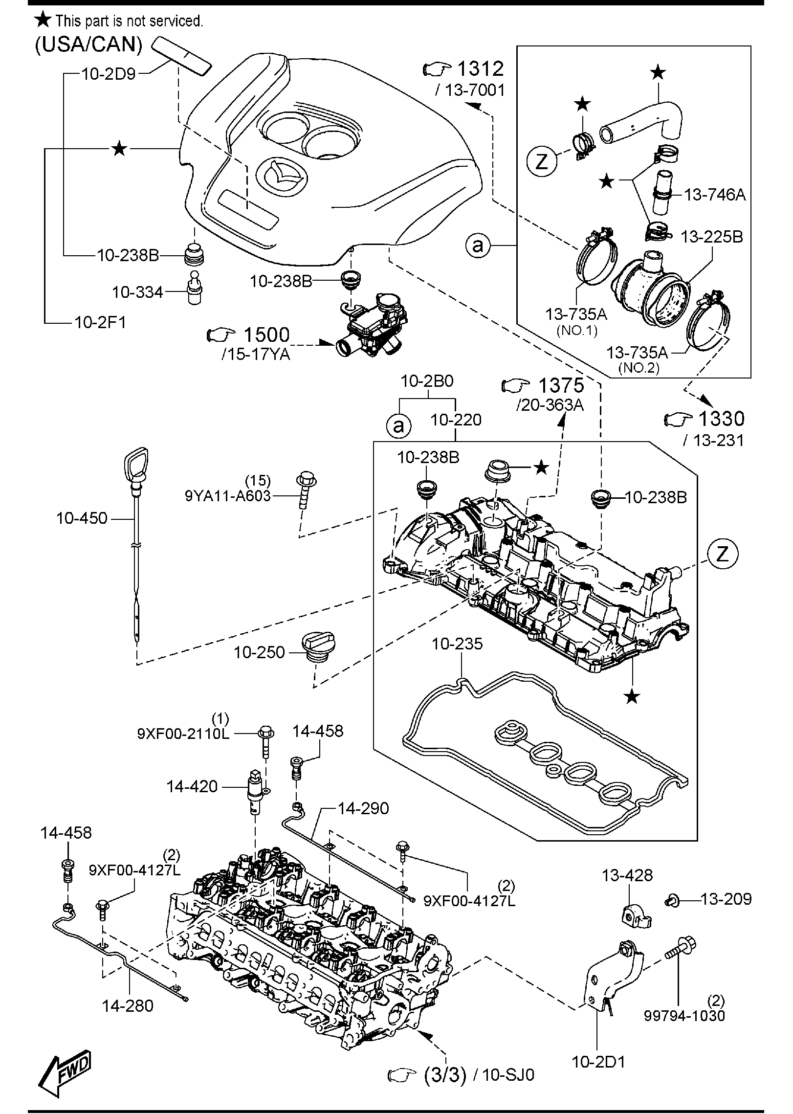 Diagram Cylinder Head & Cover (2500cc)(w Turbo)(w O Cylinder 