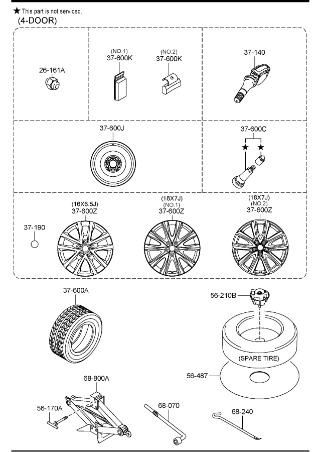 Full size assembly image of TIRES & JACK (1/2)