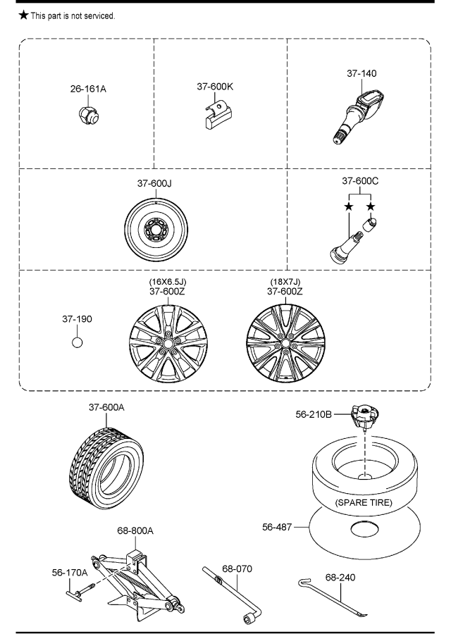 Full size assembly image of TIRES & JACK (1/1)