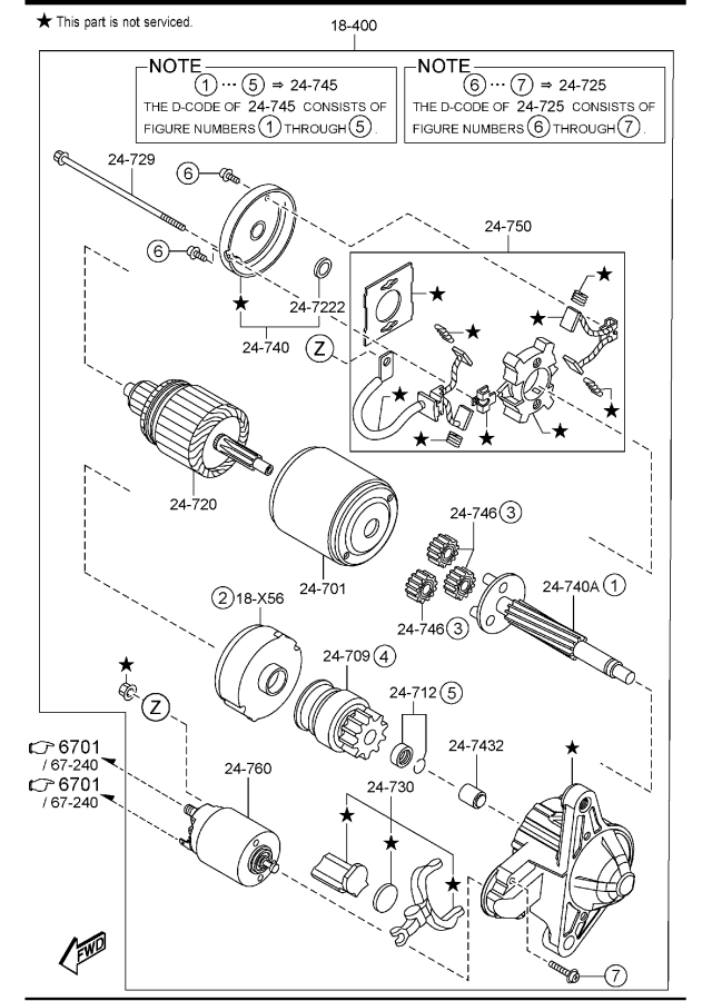 Diagram STARTER (SKYACTIV-G 2.5)(W/TURBO) for your Mazda
