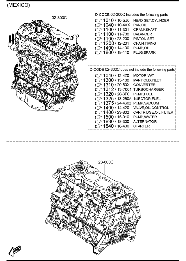 Diagram ENGINE & GASKET (SKYACTIV-G 2.5)(W/TURBO) for your 2014 Mazda Mazda2  HATCHBACK SPORT 