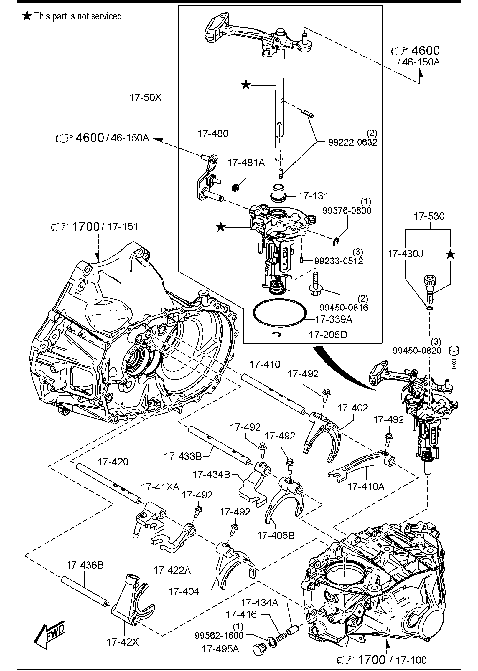 Diagram MANUAL TRANSMISSION CHANGE CONTROL SYSTEM for your Mazda