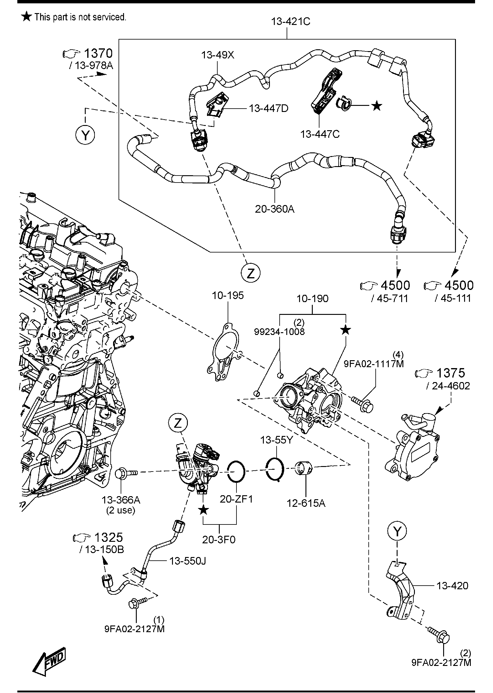 Diagram FUEL SYSTEM (PYUKD) for your 2025 Mazda Mazda3   
